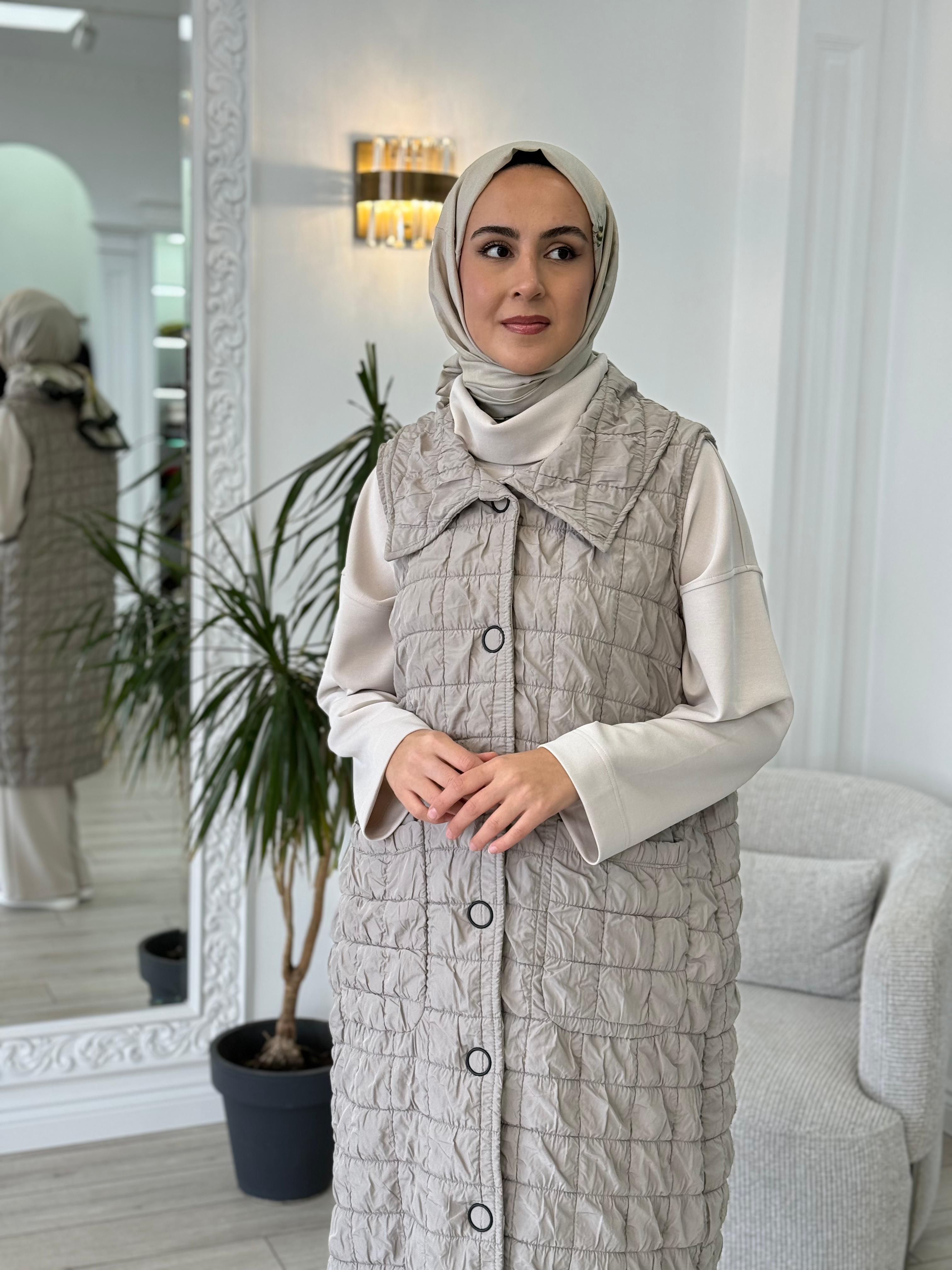 Almarwah Şişme Yelek Vizon 505287