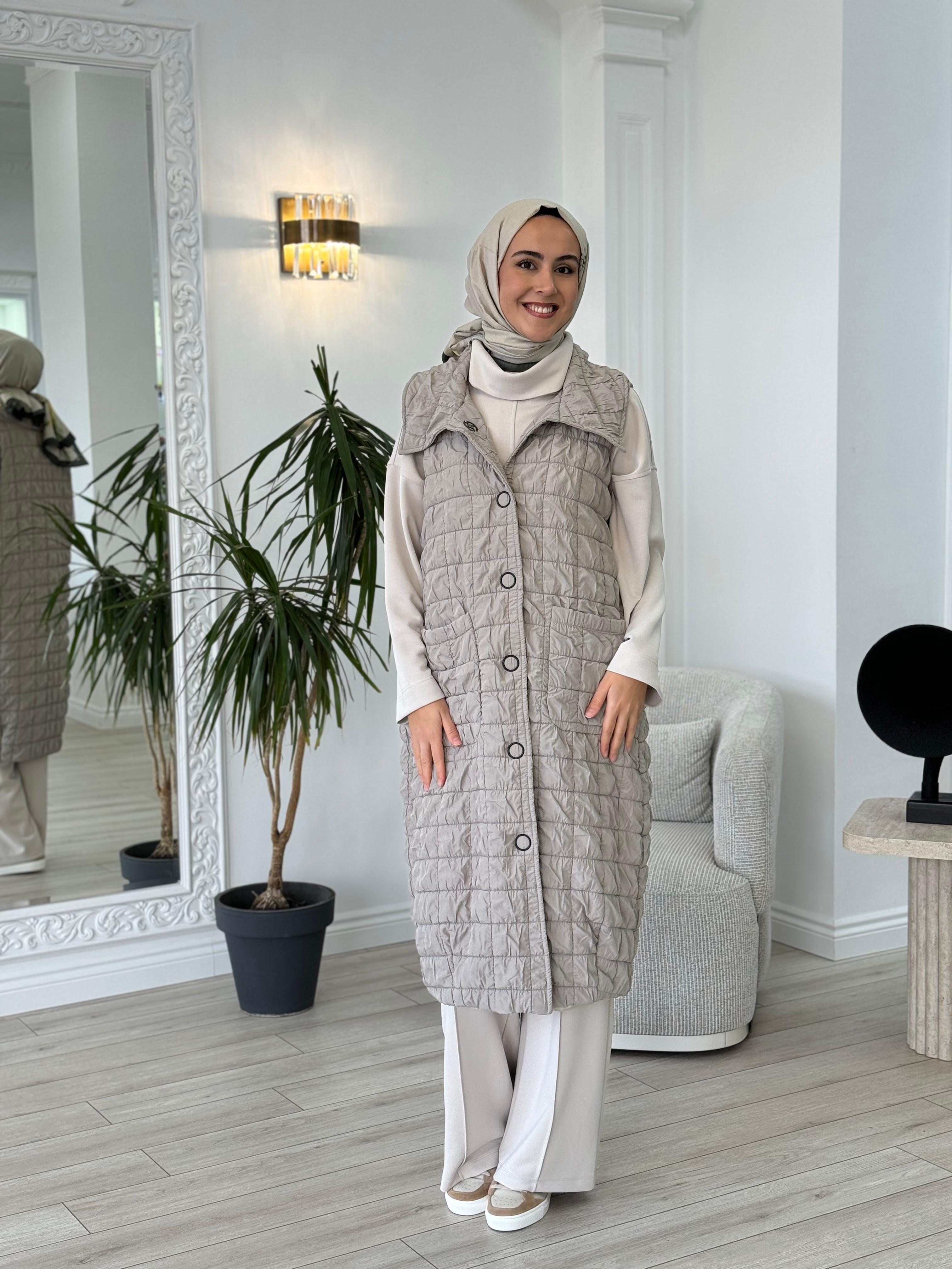 Almarwah Şişme Yelek Vizon 505287