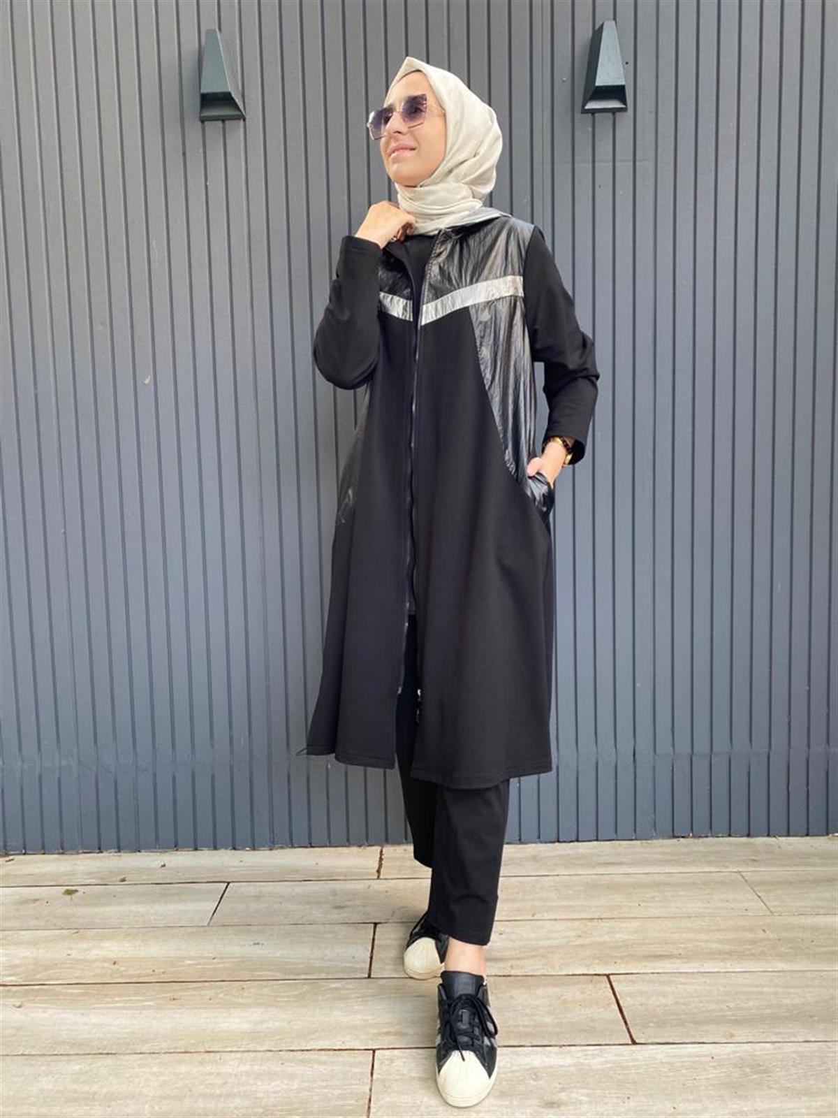 Almarwah Siyah Kısa Parlak Kap 50820