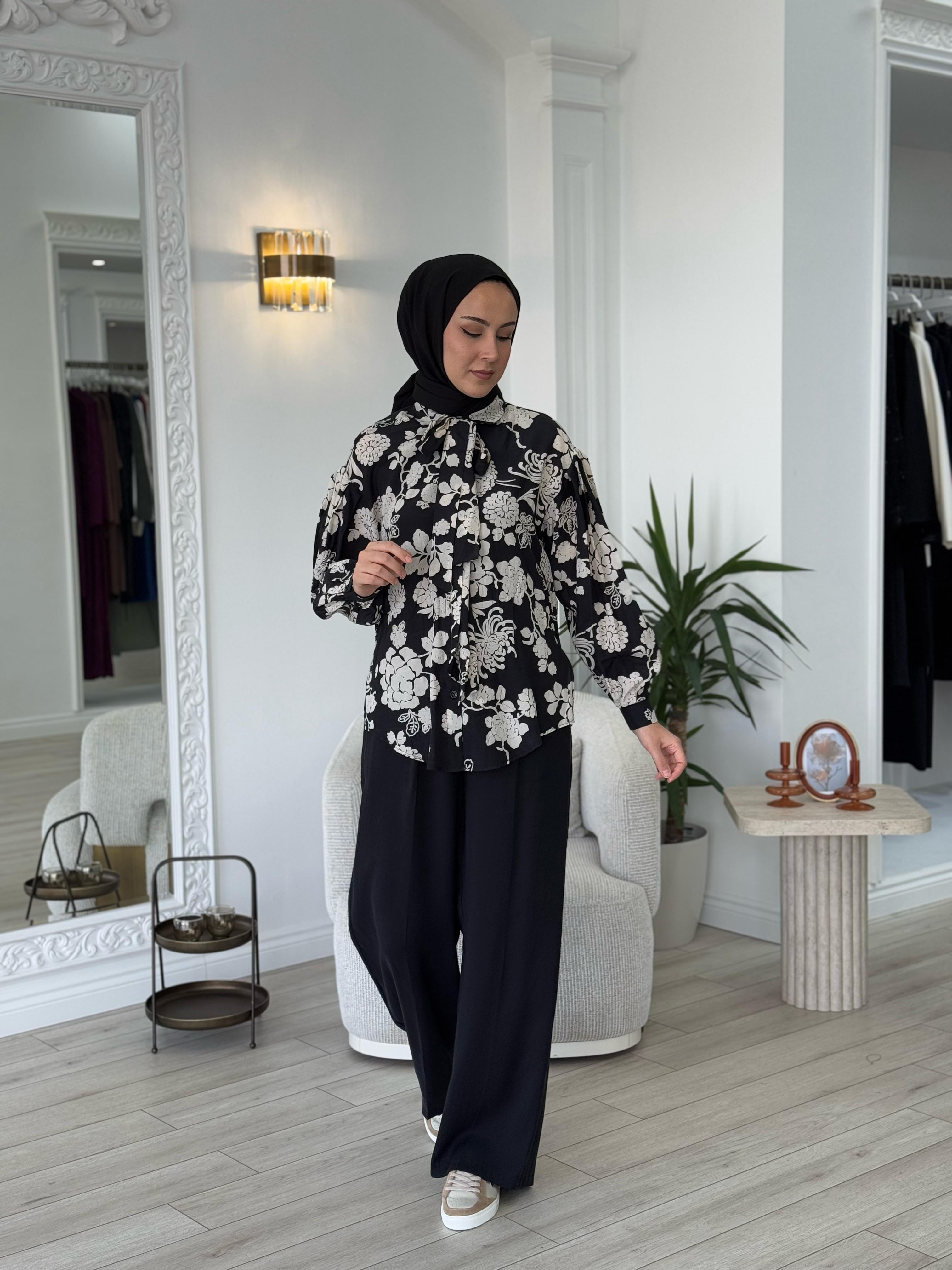 Almarwah Tensel Siyah Pantolon 606068