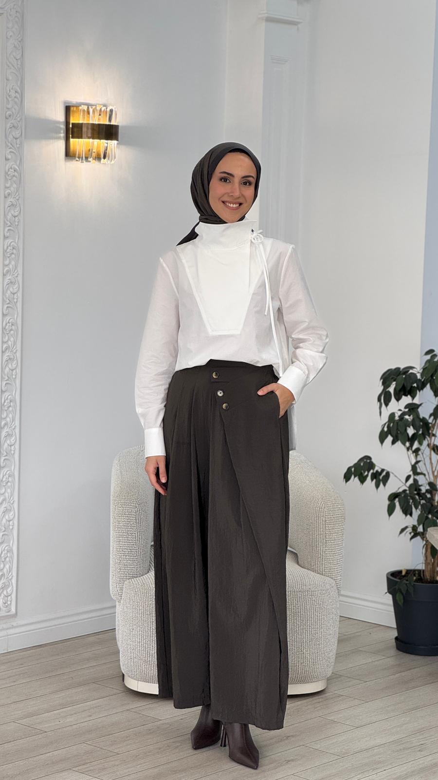 Almarwah Yaka Detaylı Gömlek 102237
