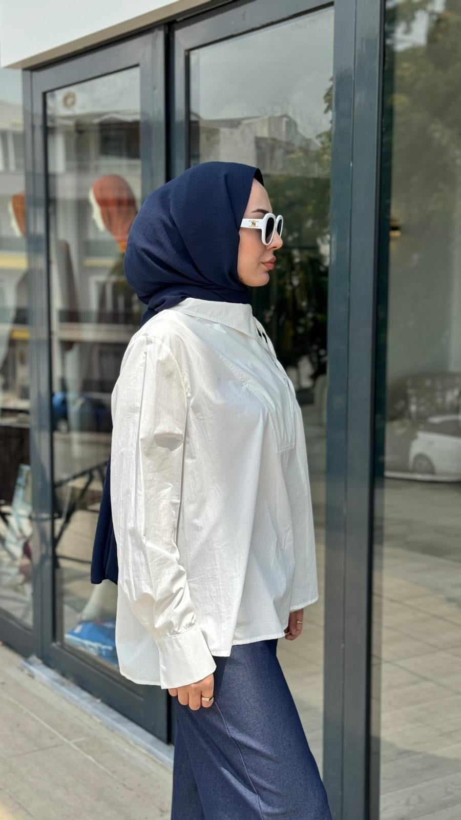 Almarwah Yaka Detaylı Gömlek 102237