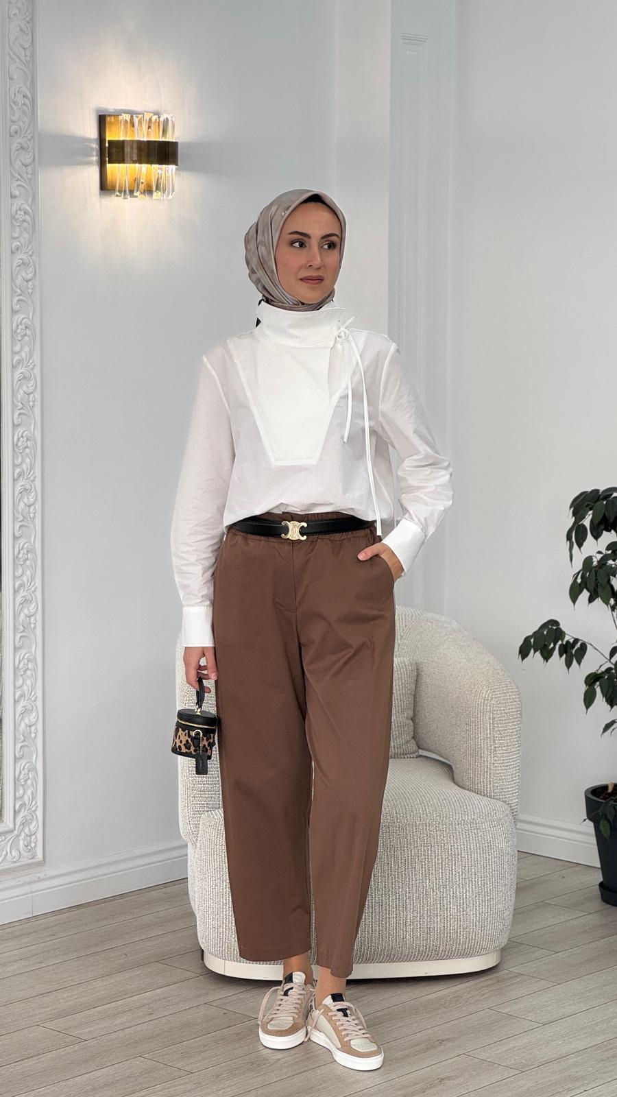 Almarwah Yaka Detaylı Gömlek 102237