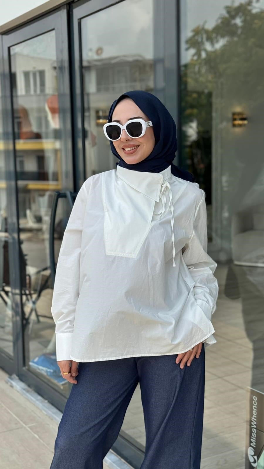 Almarwah Yaka Detaylı Gömlek 102237