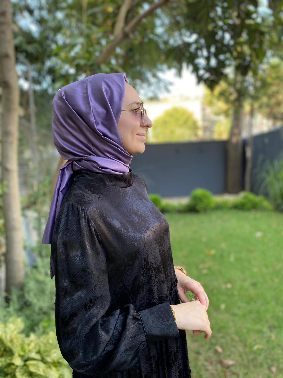 Almarwah Yılan Desen Elbise Siyah 303673