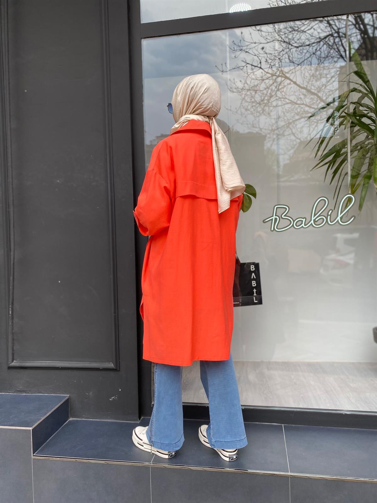 Berrin Coral Trençkot 8118