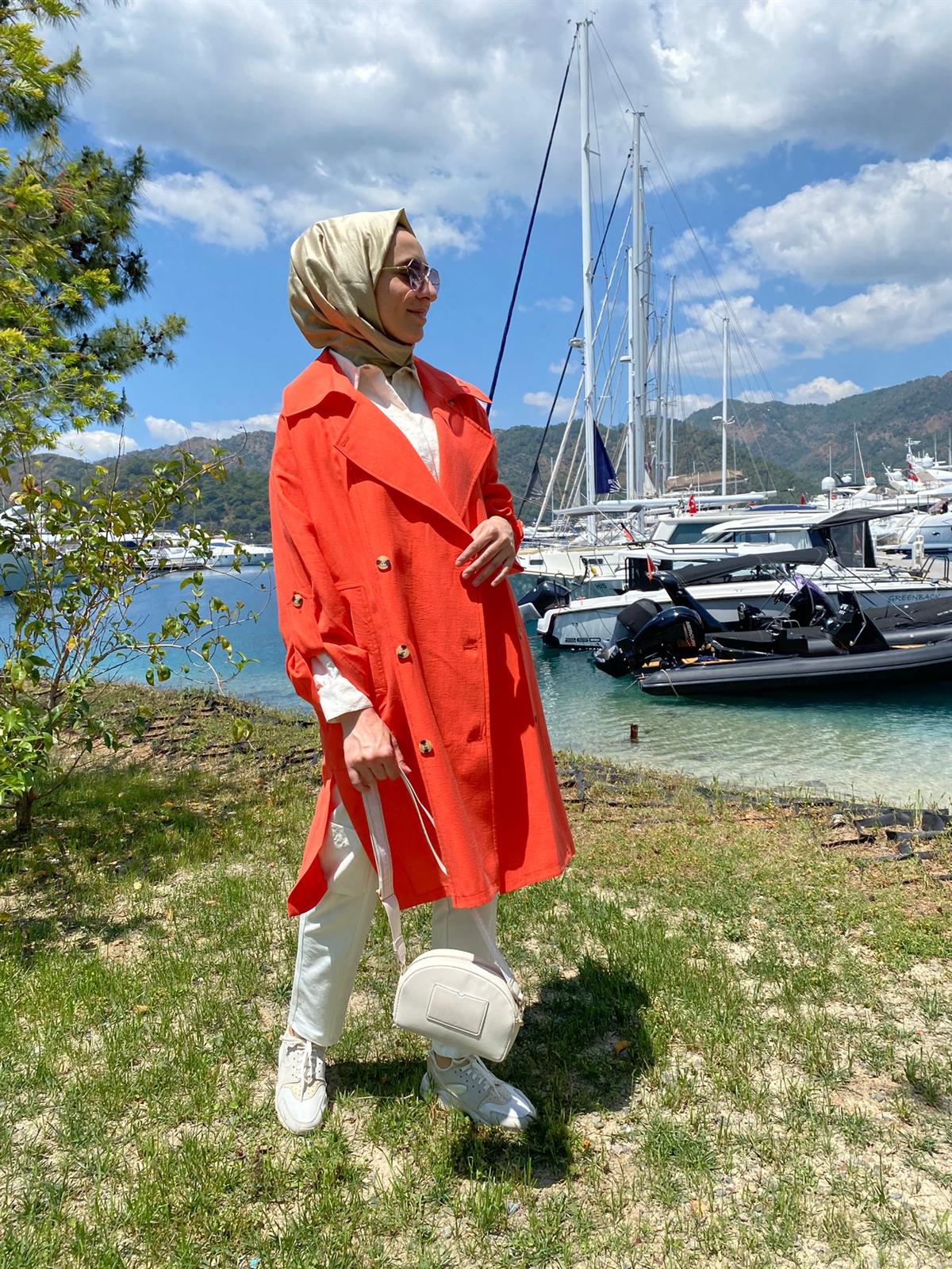 Berrin Coral Trençkot 8118