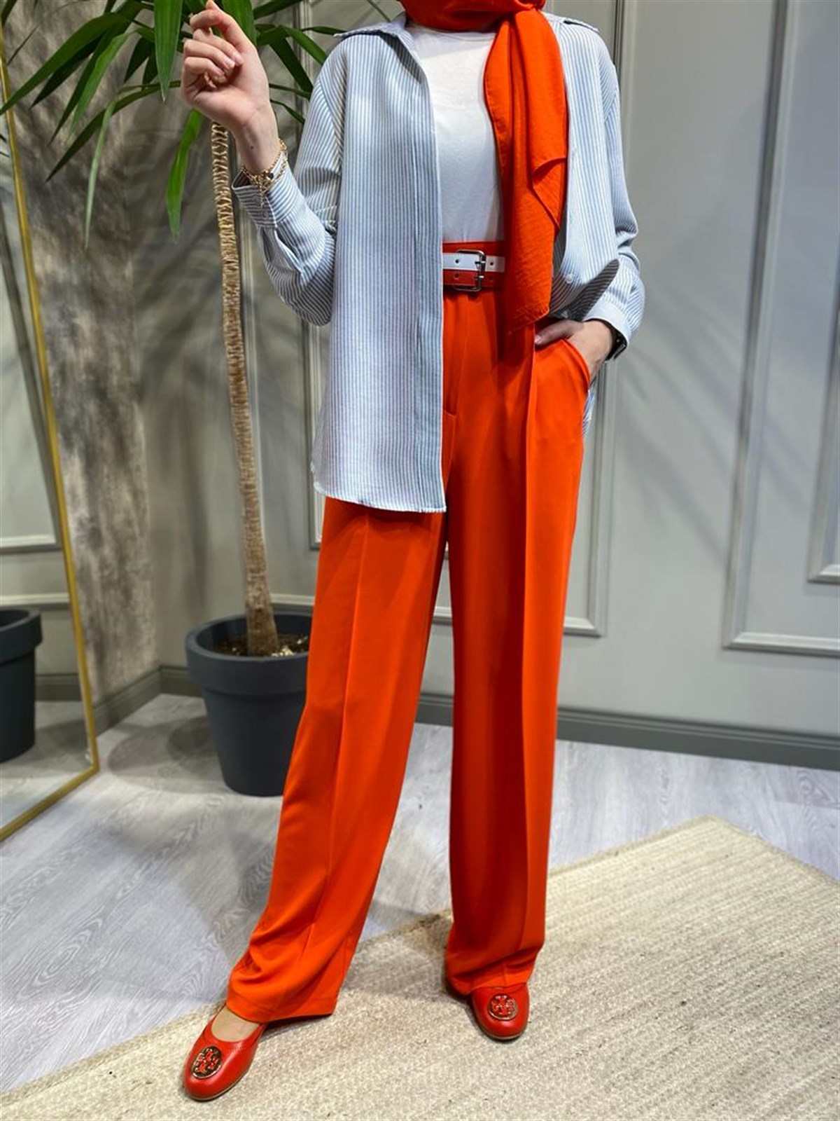 Berrin Kemerli Pantolon Nar 2137