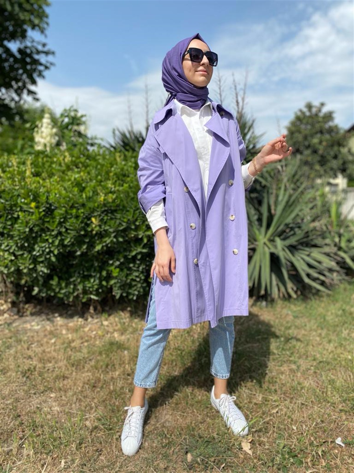 Berrin Trençkot Lila 8109