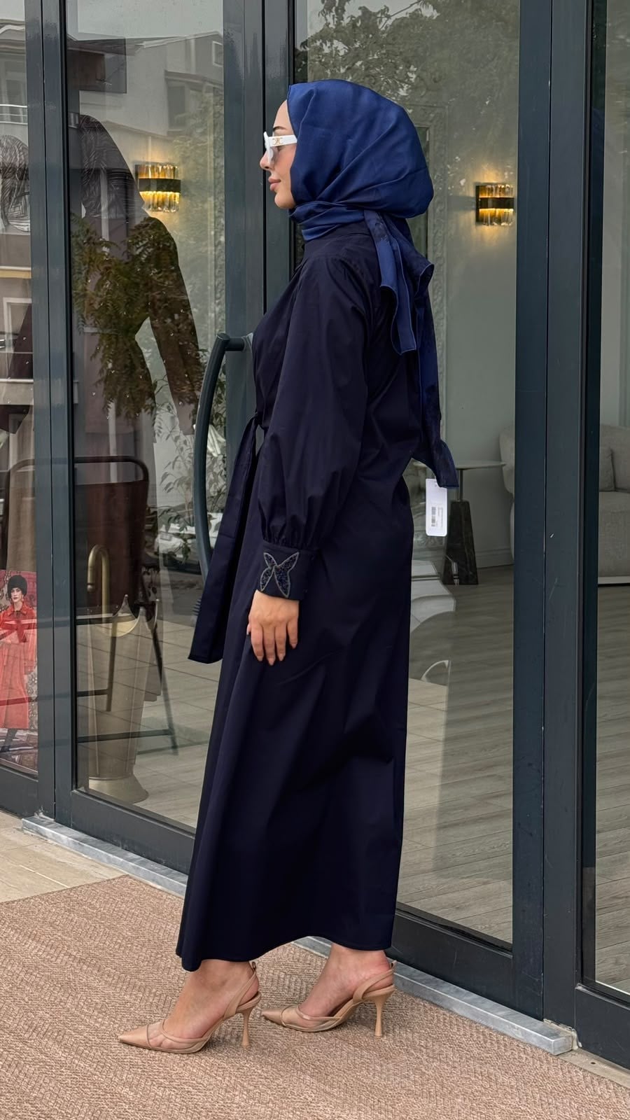Clande İşlemeli Elbise 2602-5052