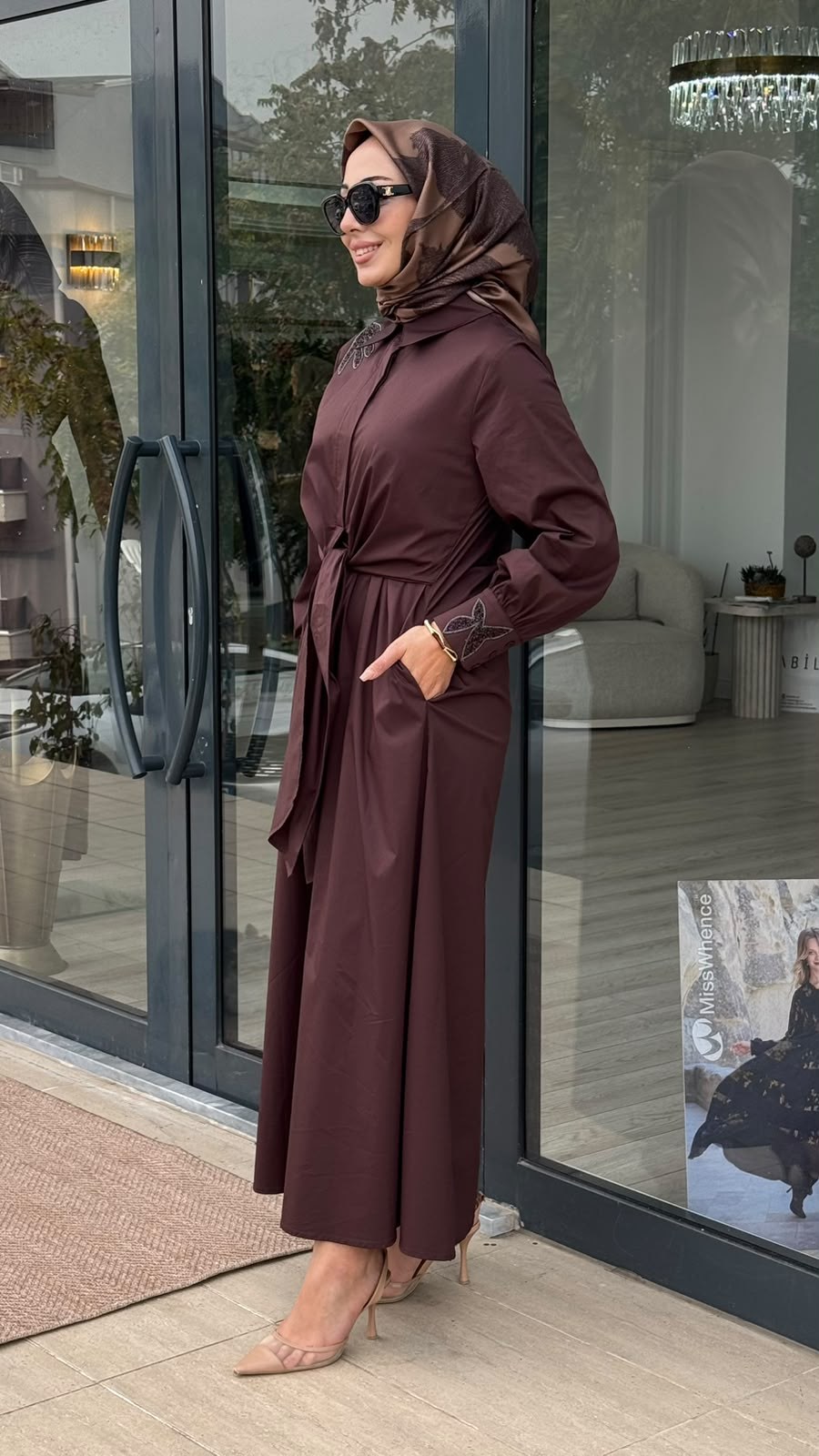Clande İşlemeli Elbise 2602-5052