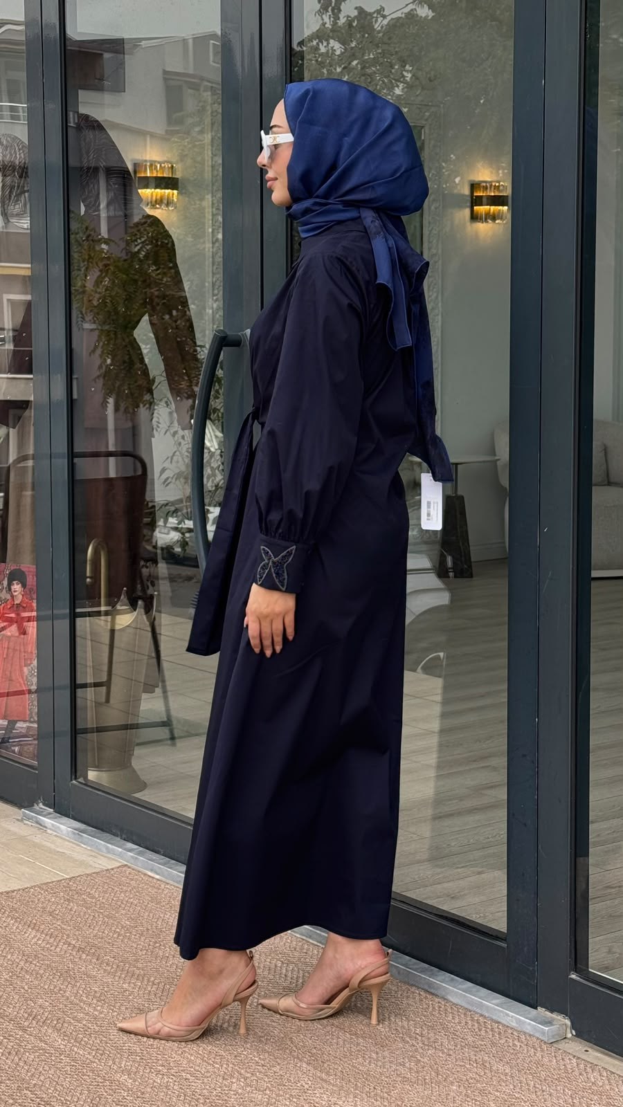 Clande İşlemeli Elbise 2602-5052
