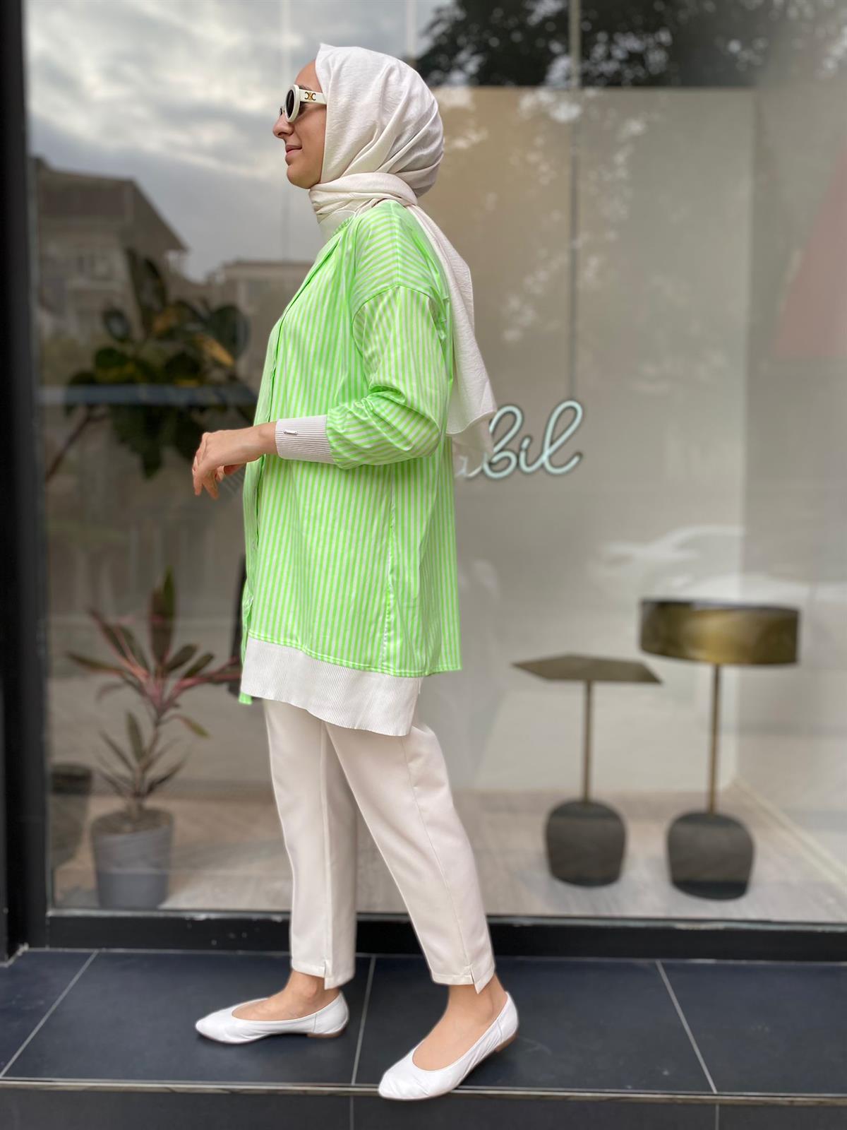 İnvee Asimetrik Gömlek Benetton 6122