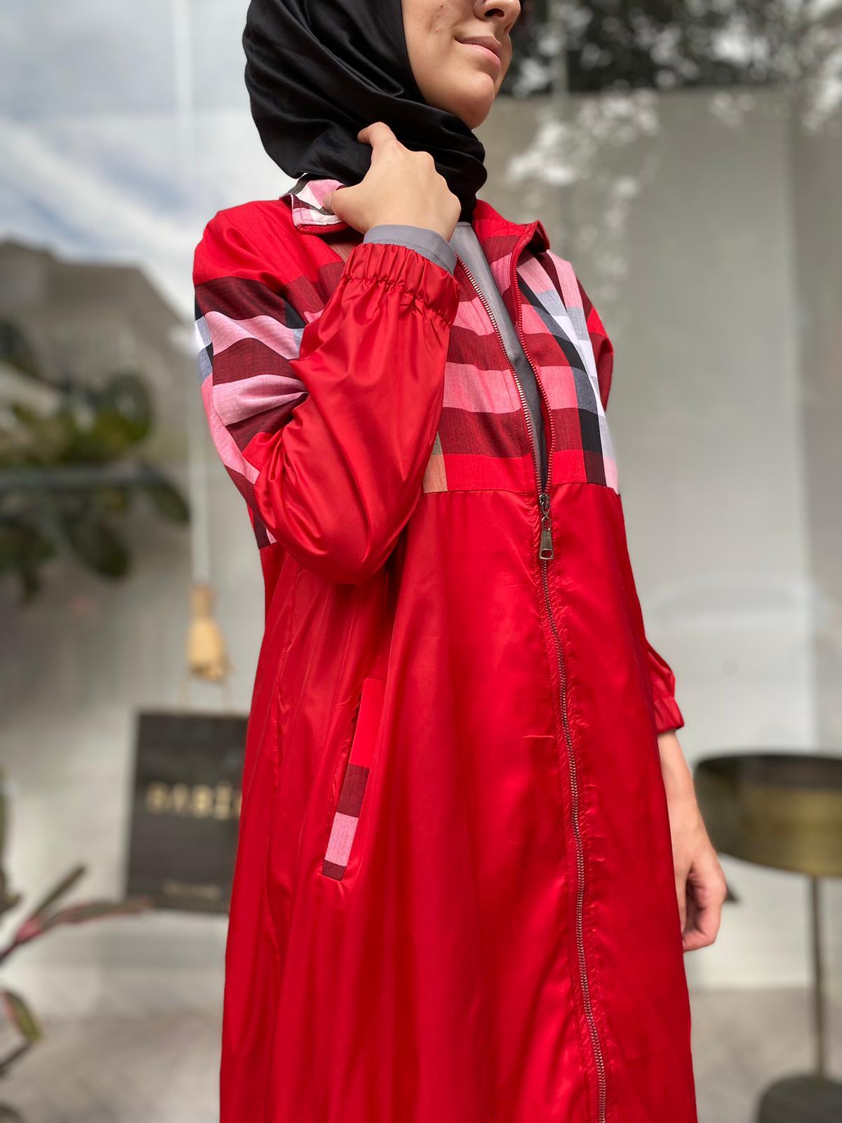 İnvee Burberry Desen Kap Kırmızı 6319