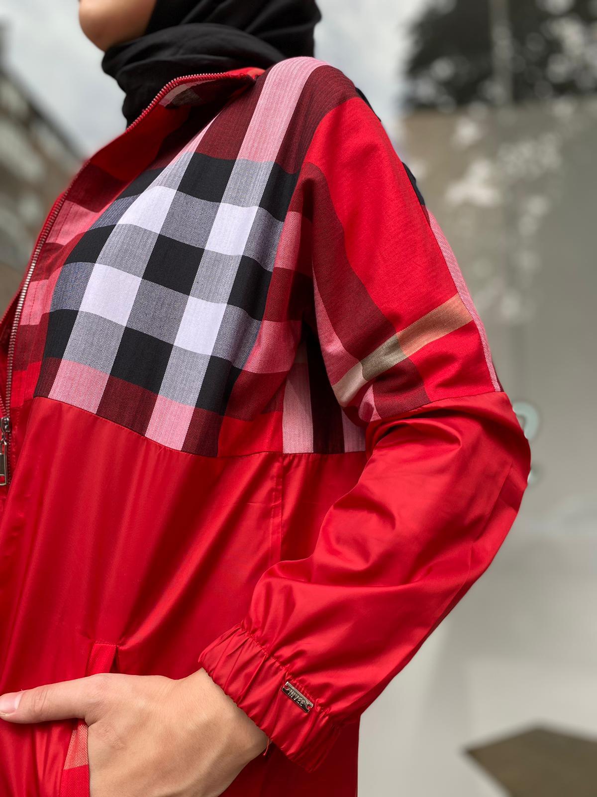 İnvee Burberry Desen Kap Kırmızı 6319