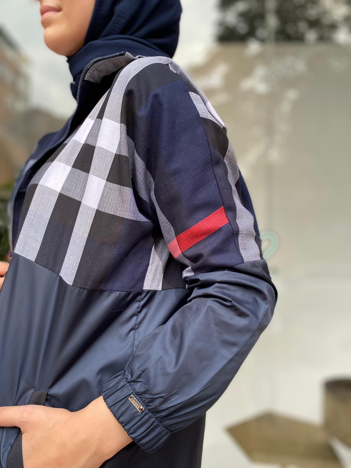 İnvee Burberry Desen Kap Lacivert 6319