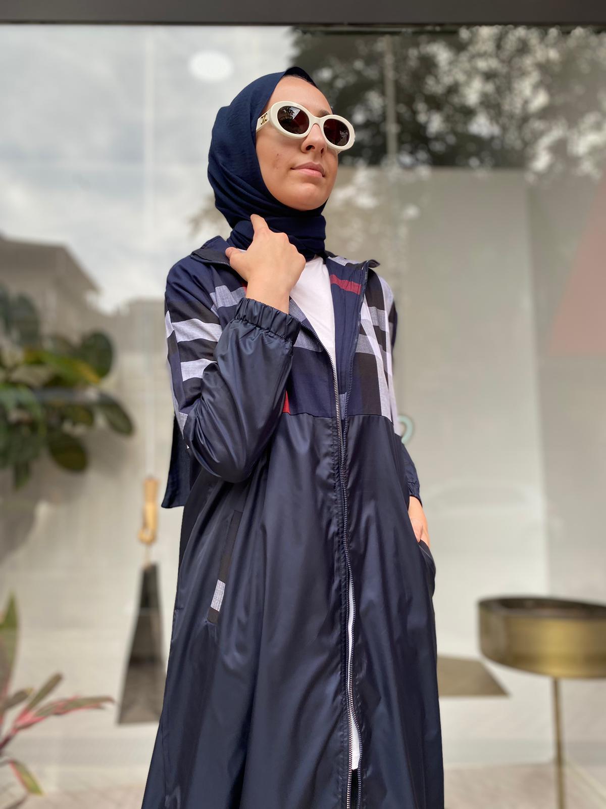 İnvee Burberry Desen Kap Lacivert 6319