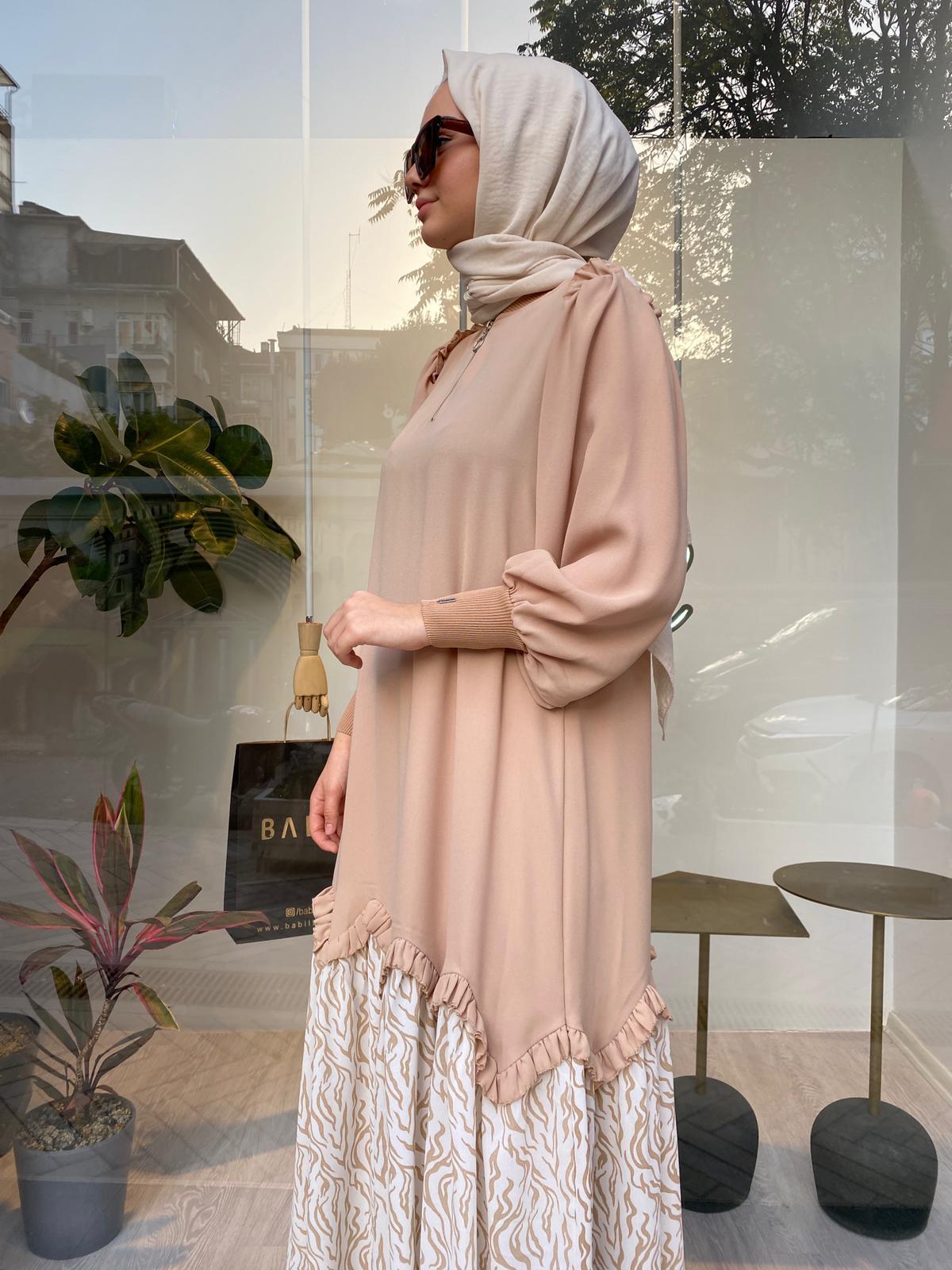 İnvee Camel Elbise 6653