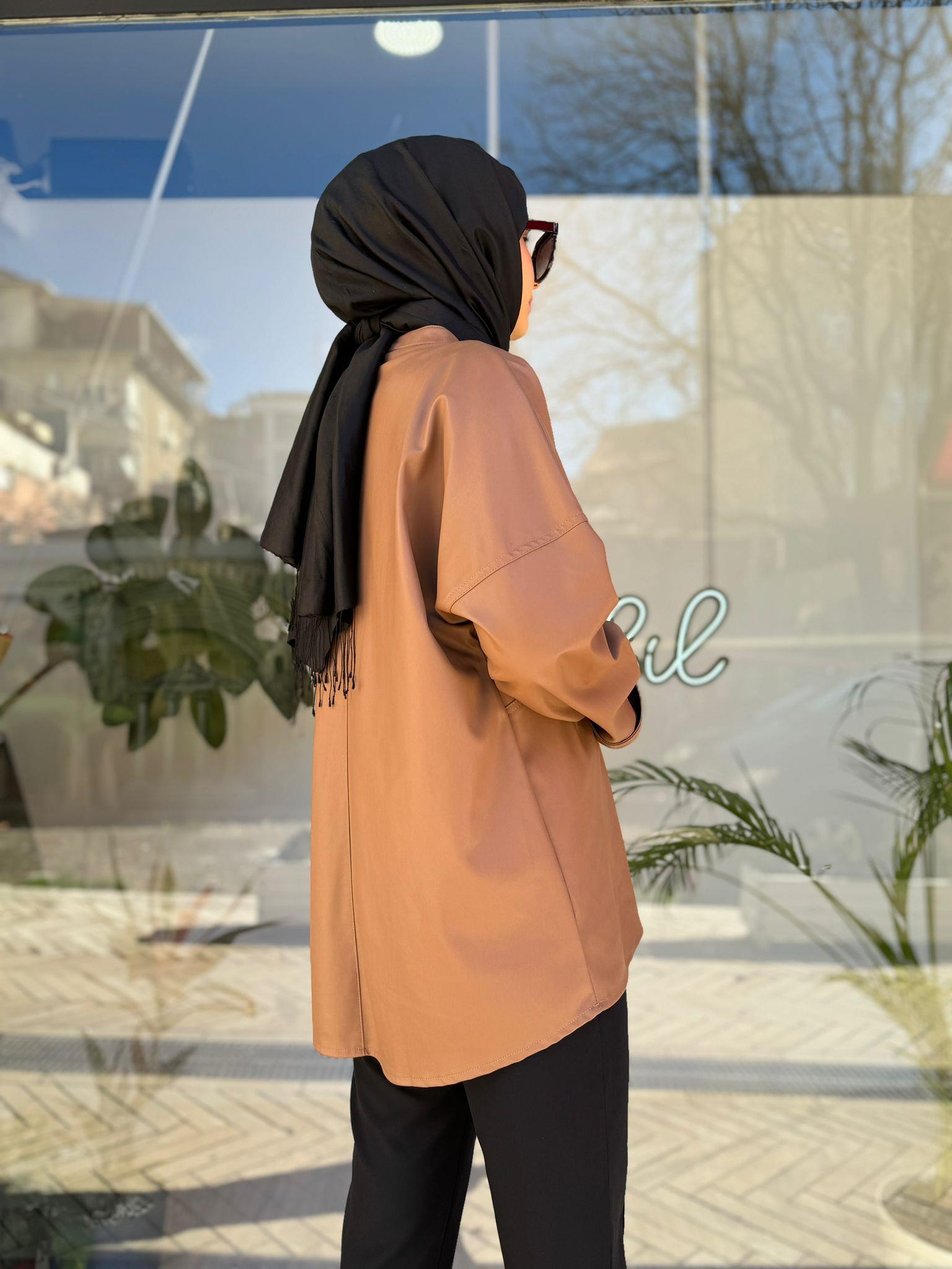 İnvee Deri Tunik Camel 6818