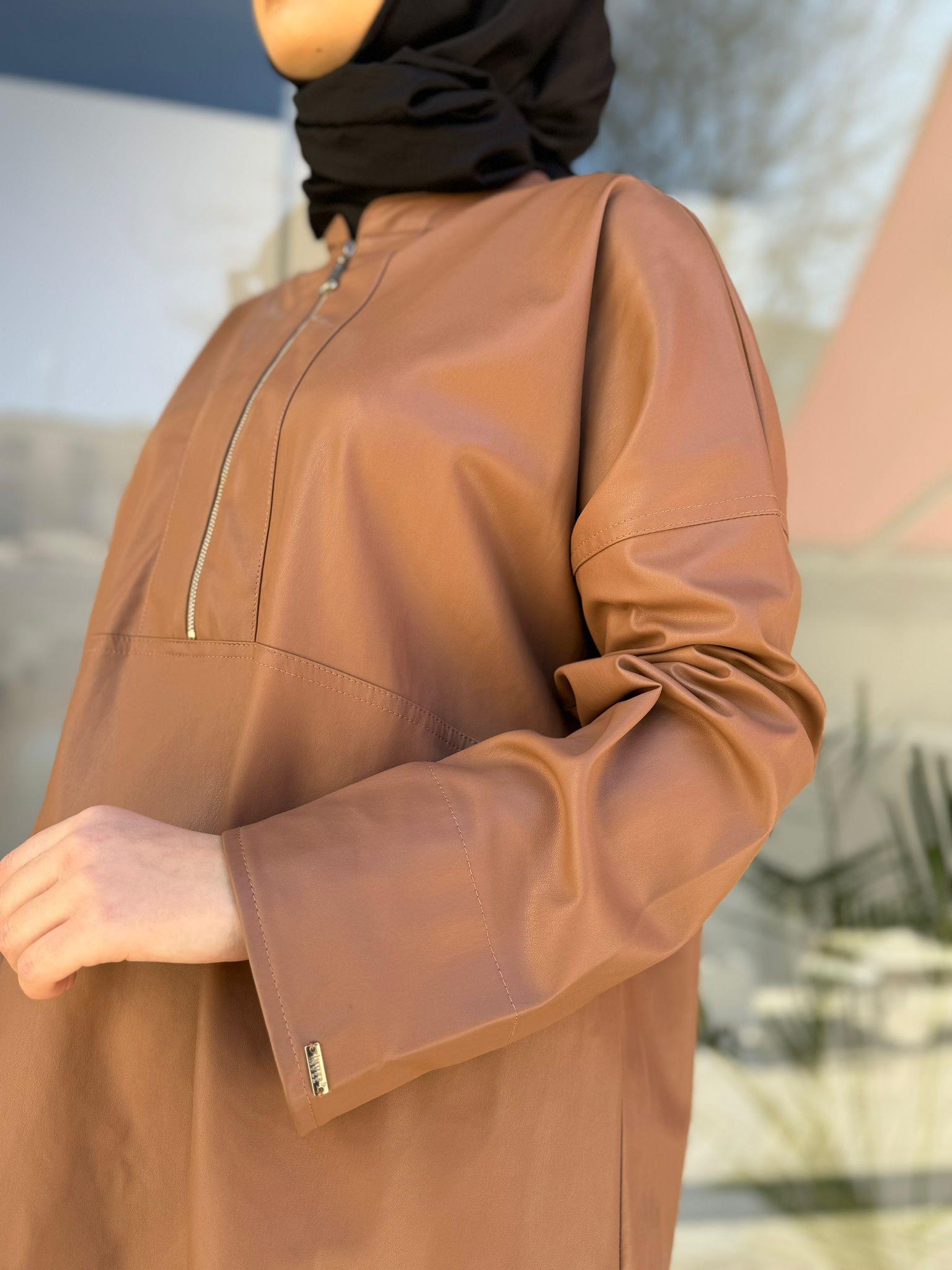 İnvee Deri Tunik Camel 6818