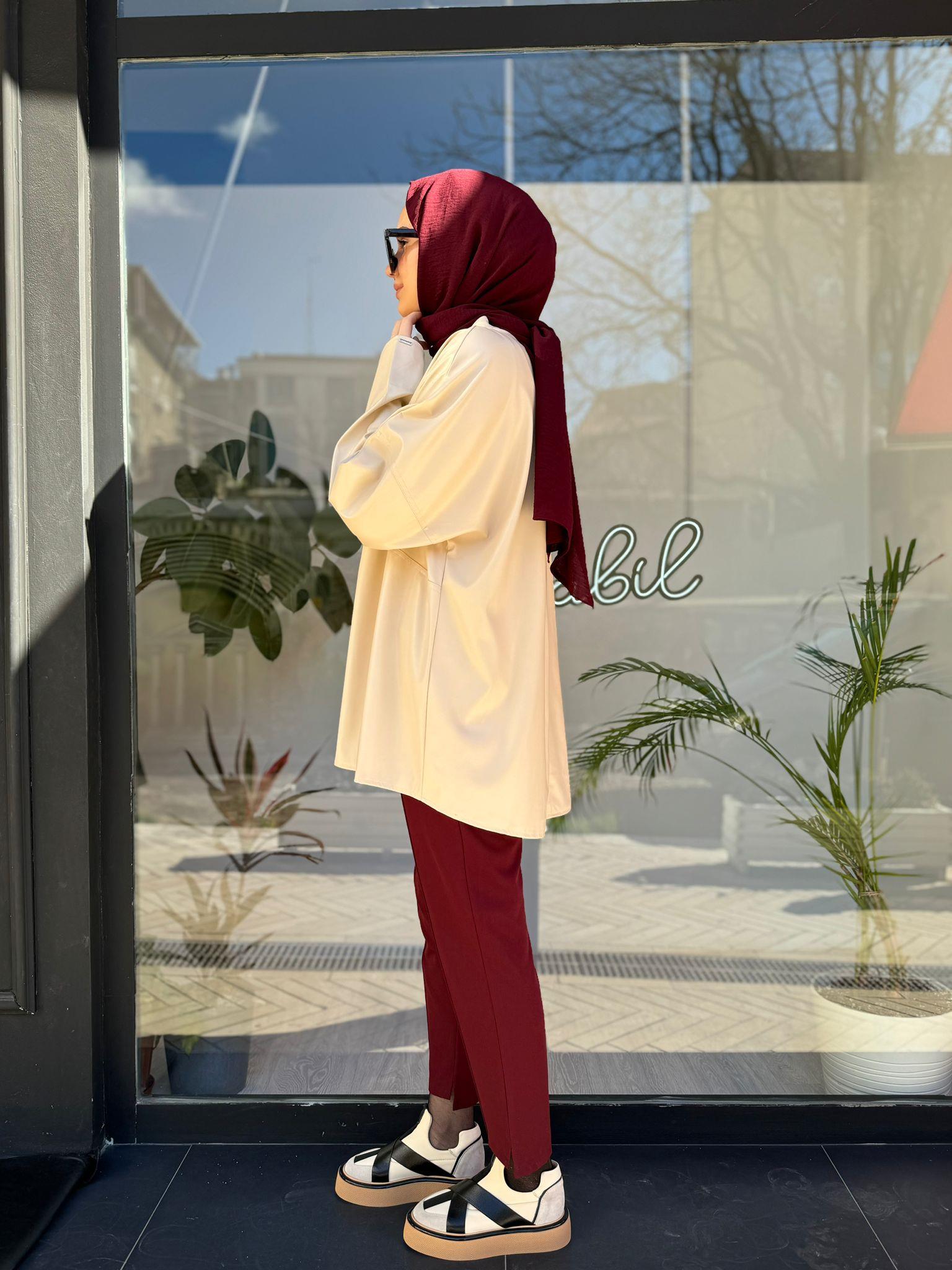 İnvee Deri Tunik Ekru 6818