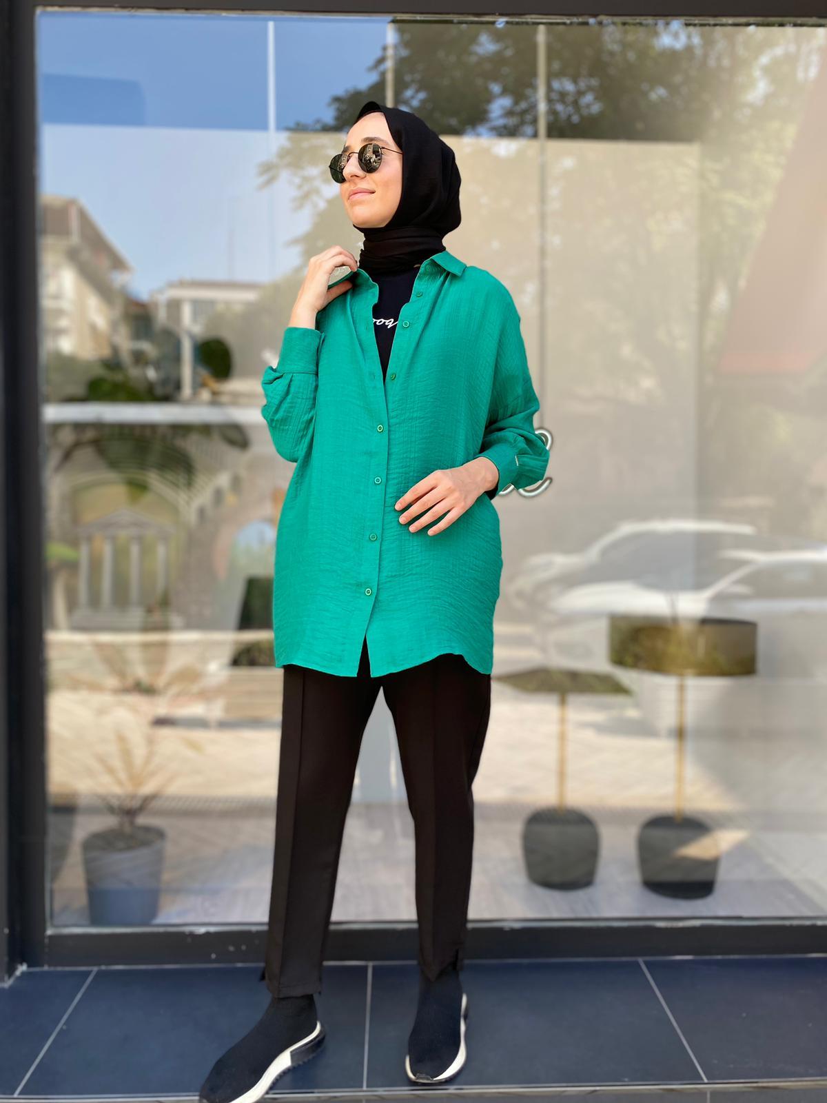 İnvee Dökümlü Basic Gömlek Benetton 6638