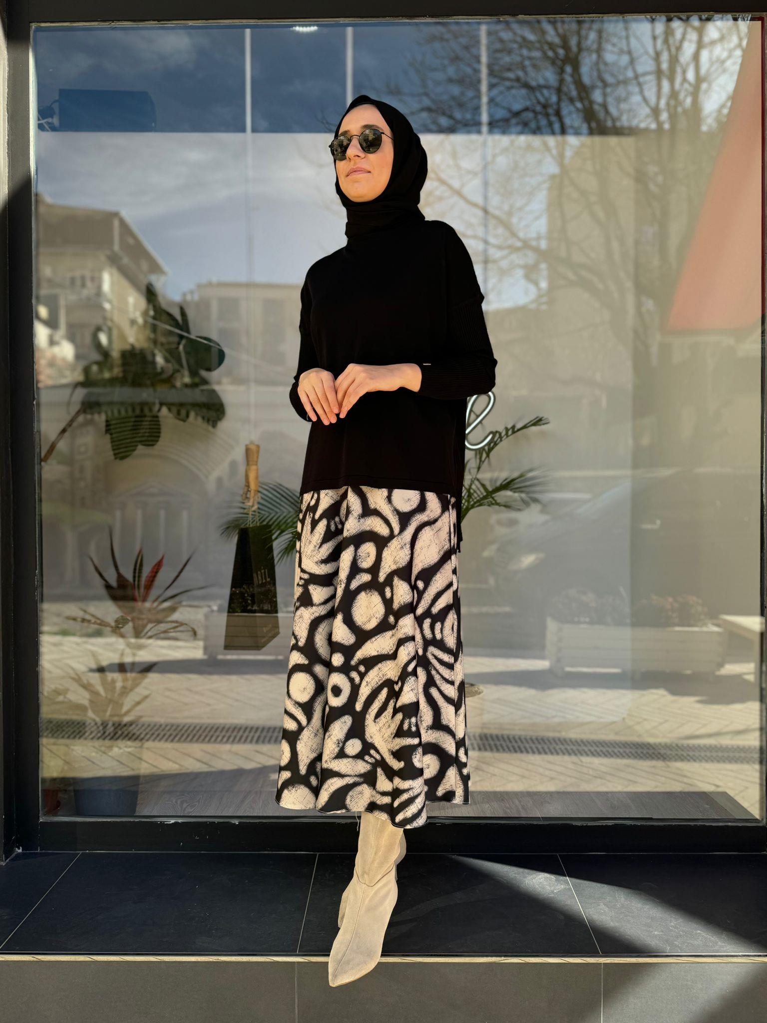 İnvee Evaze Tunik Siyah 5879