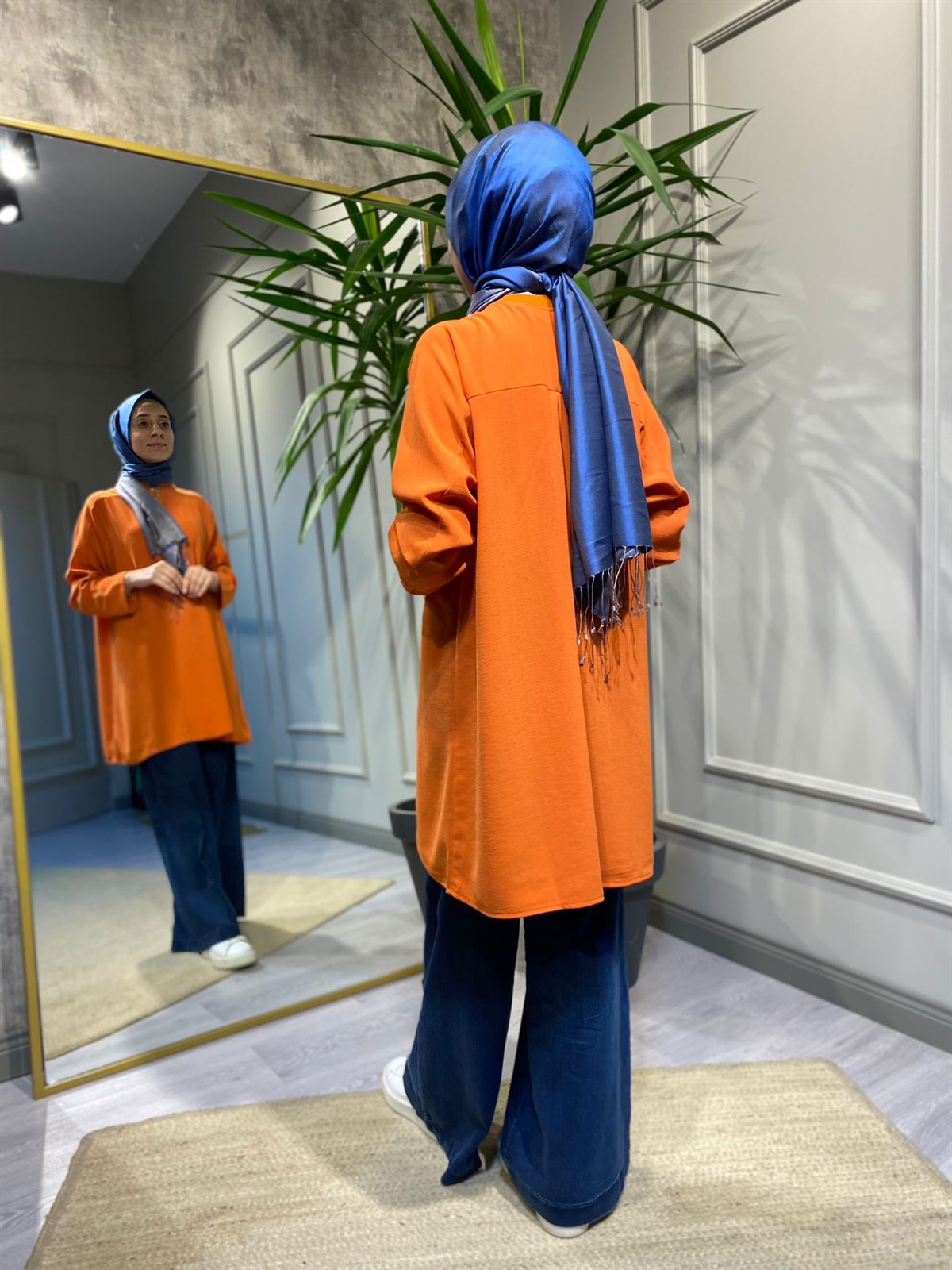 İnvee Fermuarlı Tunik Oranj 6809