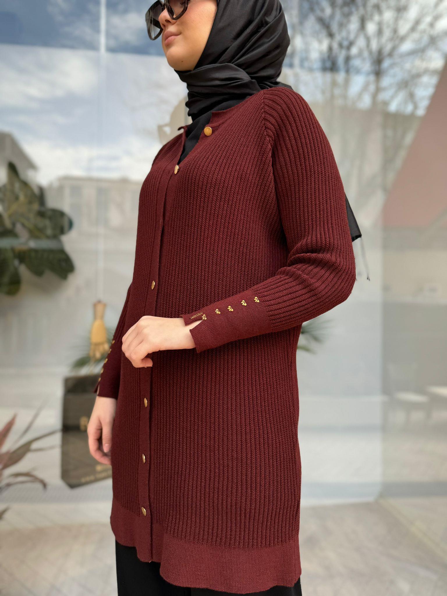 İnvee Fiyonk Detaylı Ayva Hırka 6863