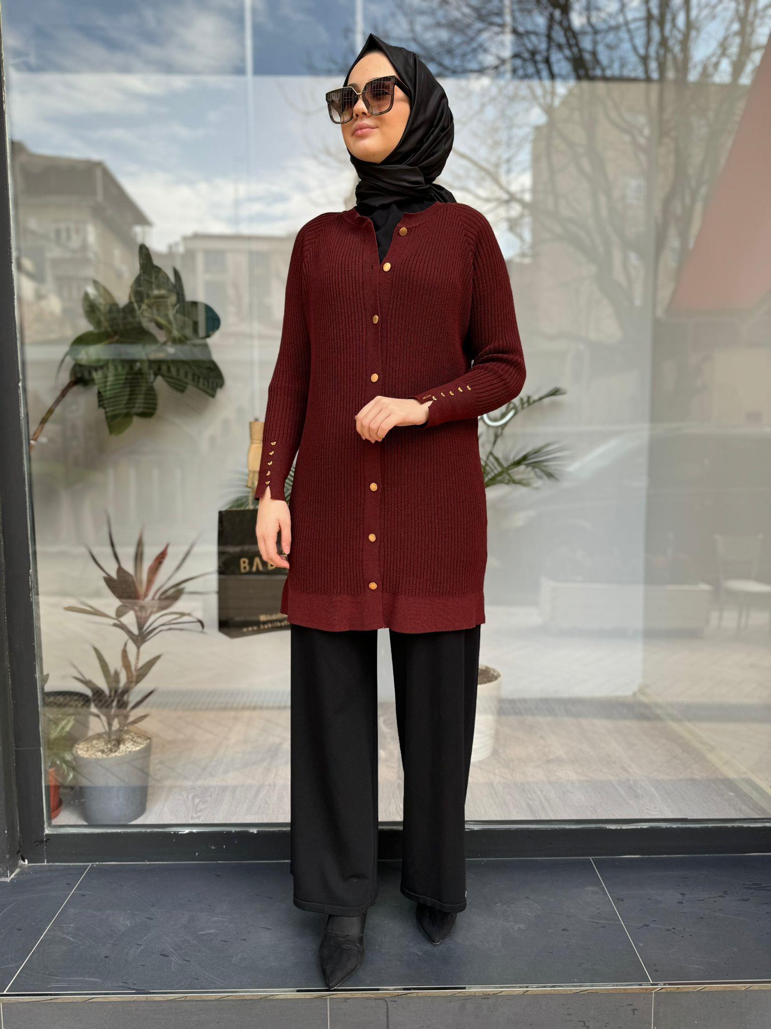 İnvee Fiyonk Detaylı Ayva Hırka 6863