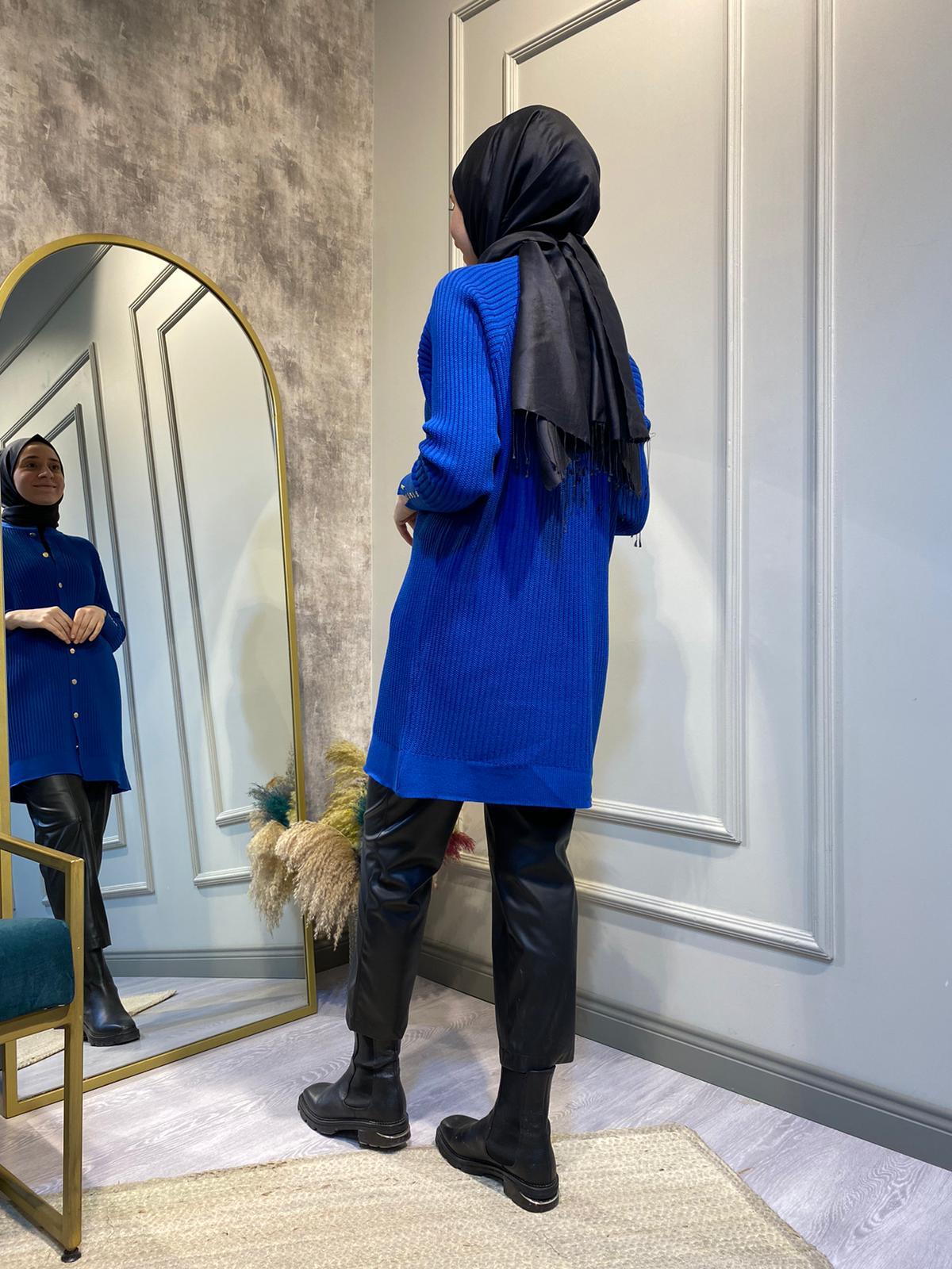 İnvee Fiyonk Detaylı Sax Hırka 6863