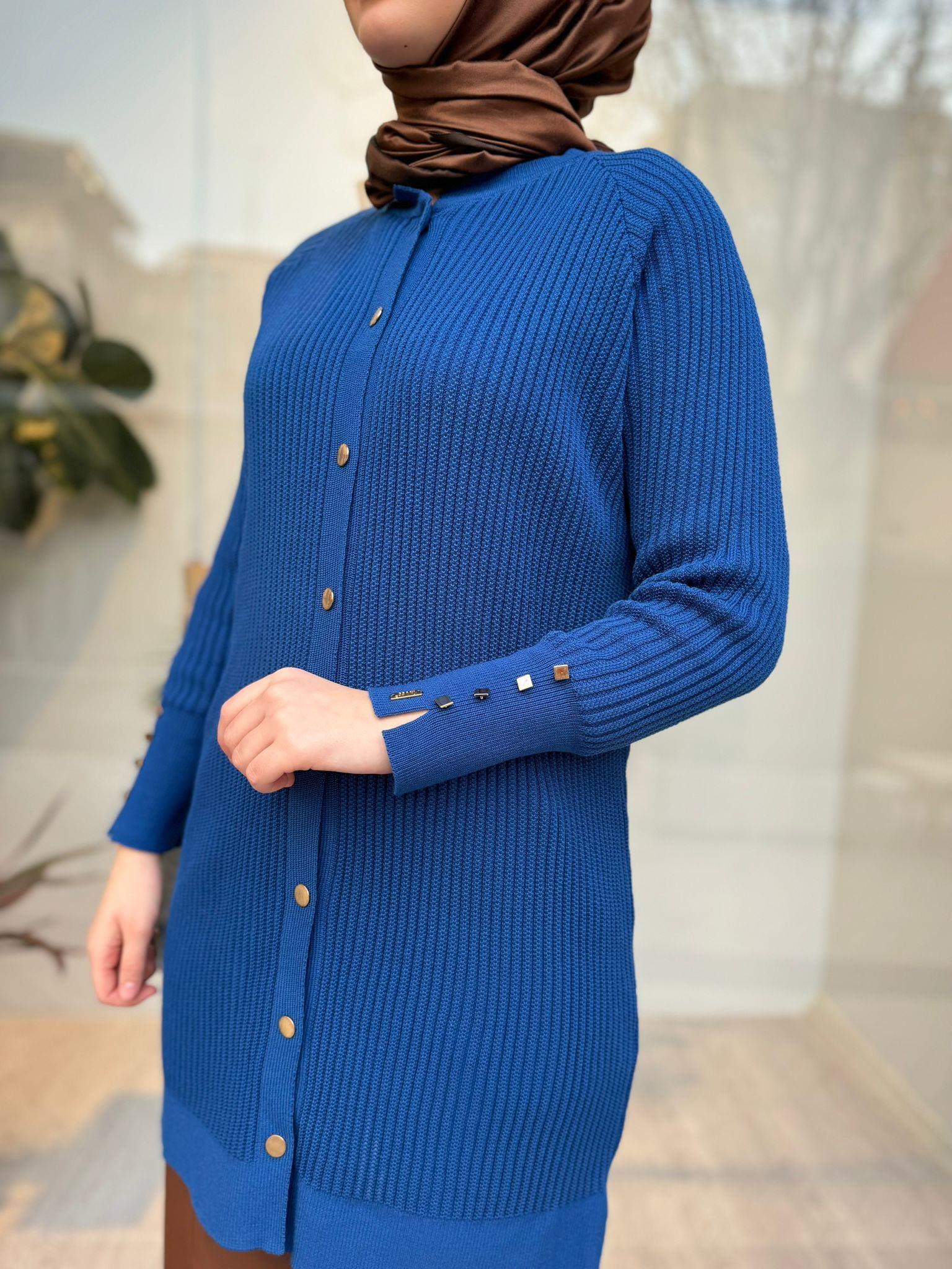 İnvee Fiyonk Detaylı Sax Hırka 6863