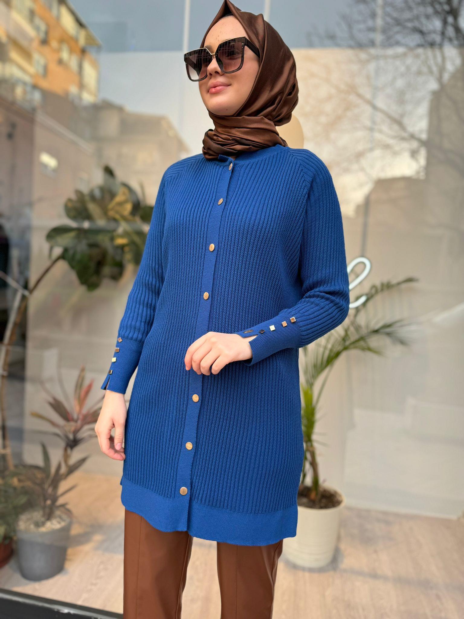 İnvee Fiyonk Detaylı Sax Hırka 6863
