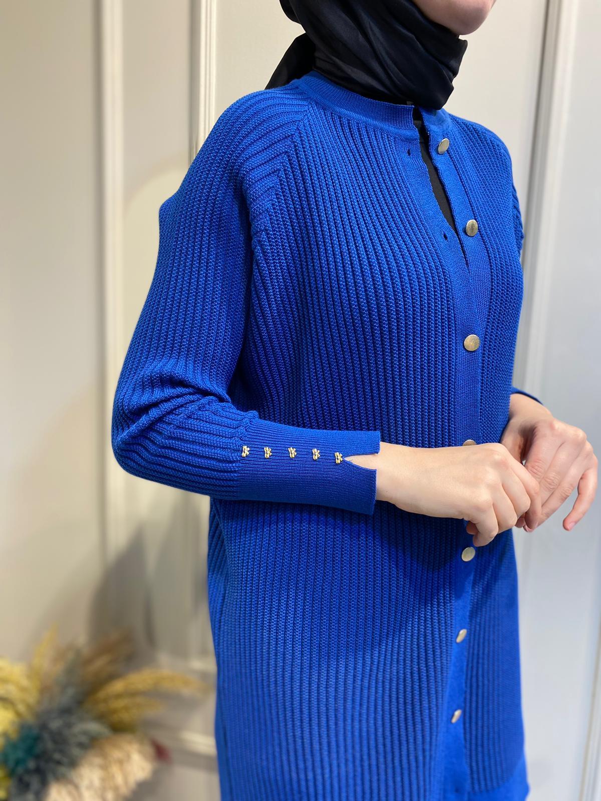 İnvee Fiyonk Detaylı Sax Hırka 6863