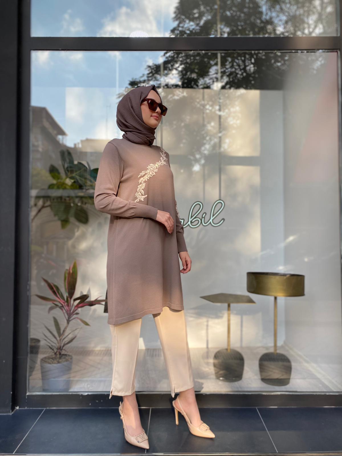 İnvee Güldalı Triko Tunik Vizon 6849