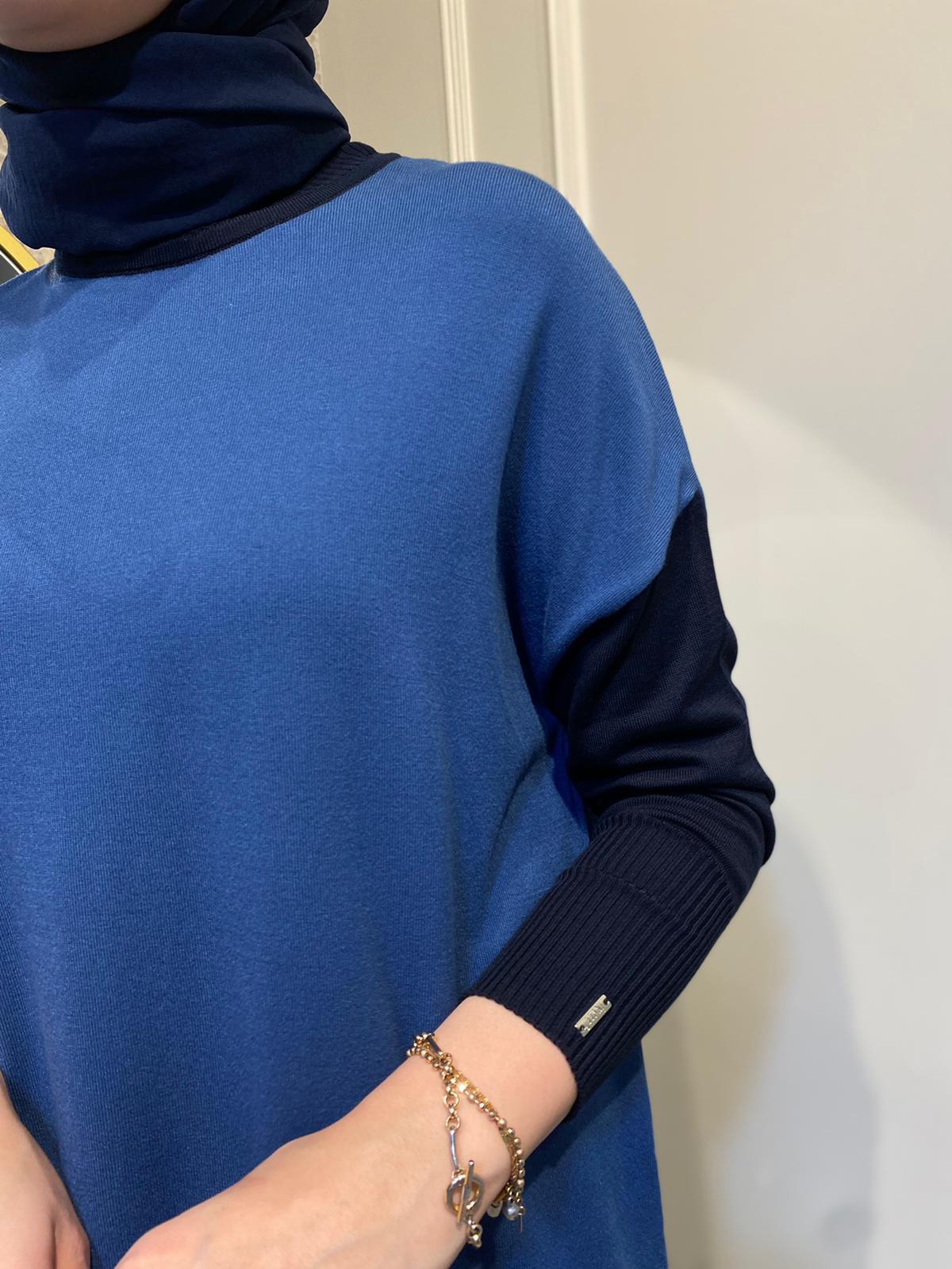 İnvee İndigo-Lacivert Triko Tunik 6862