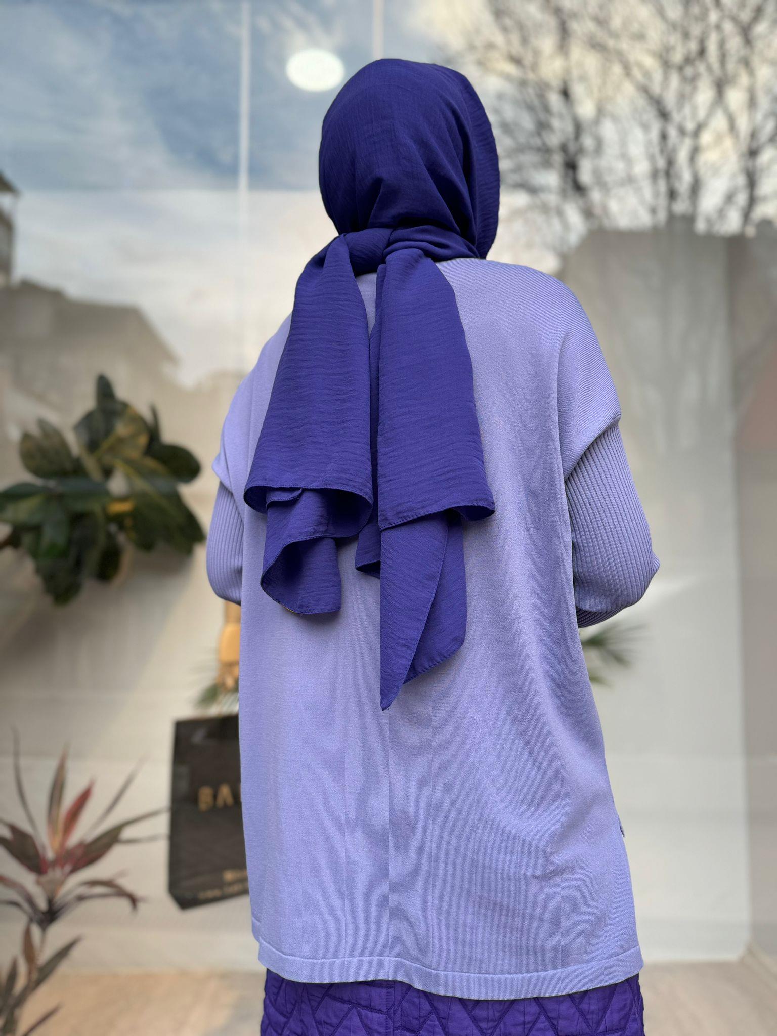 İnvee Kısa Evaze Tunik Eflatun Lila 5879