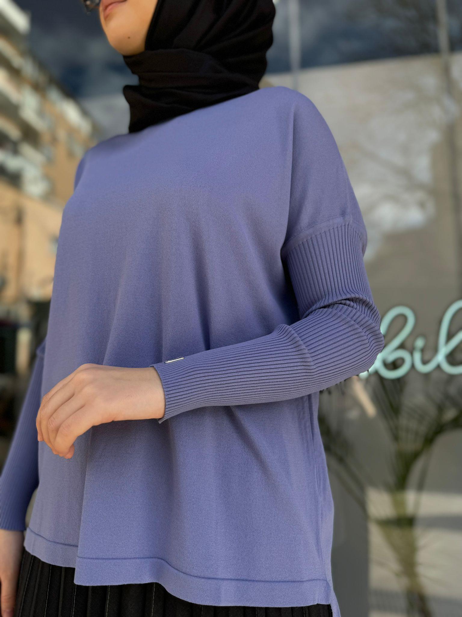 İnvee Kısa Evaze Tunik Koyu Lila 5879