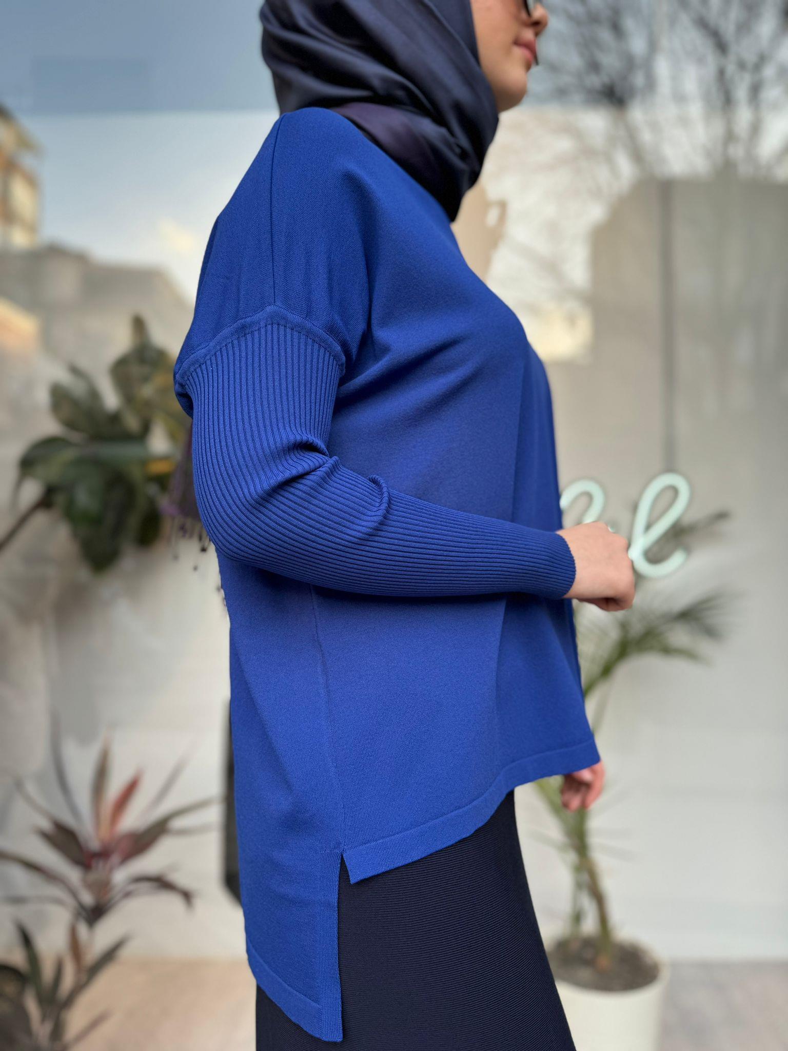İnvee Kısa Evaze Tunik Saks 5879