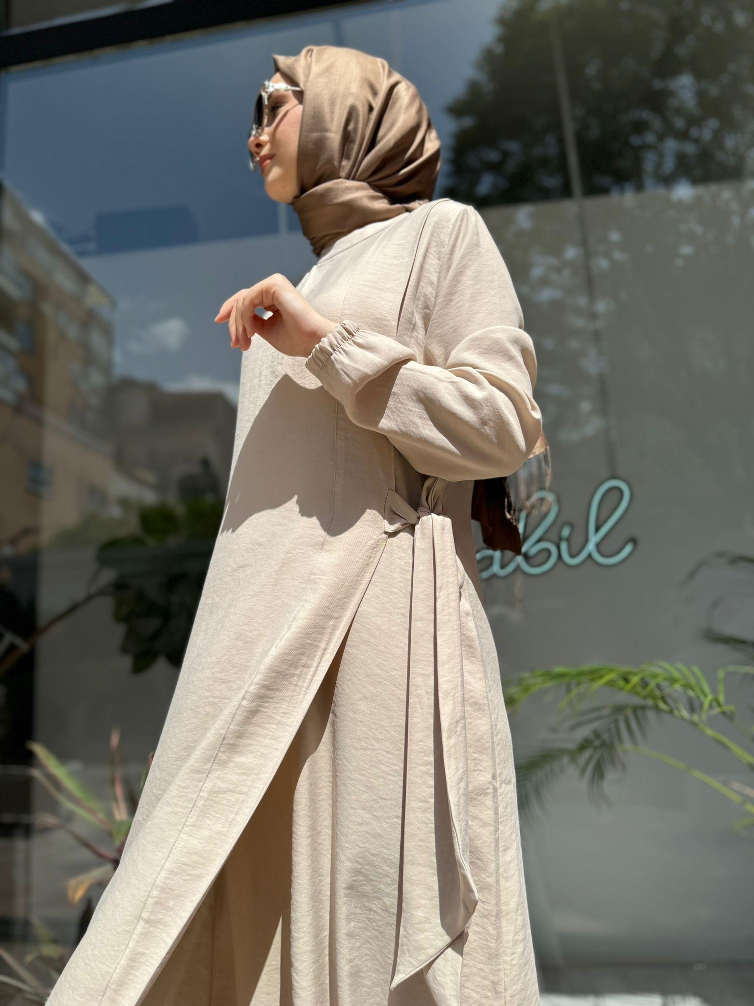 İnvee Modal Elbise Krem 6958