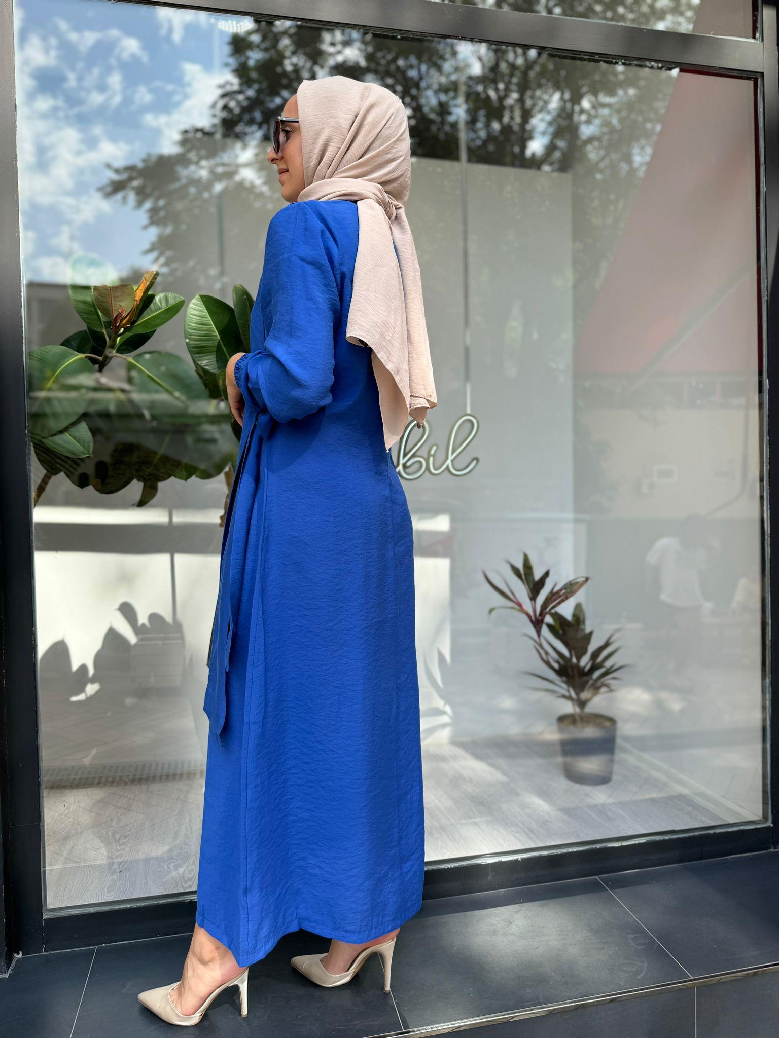 İnvee Modal Elbise Saks 6958