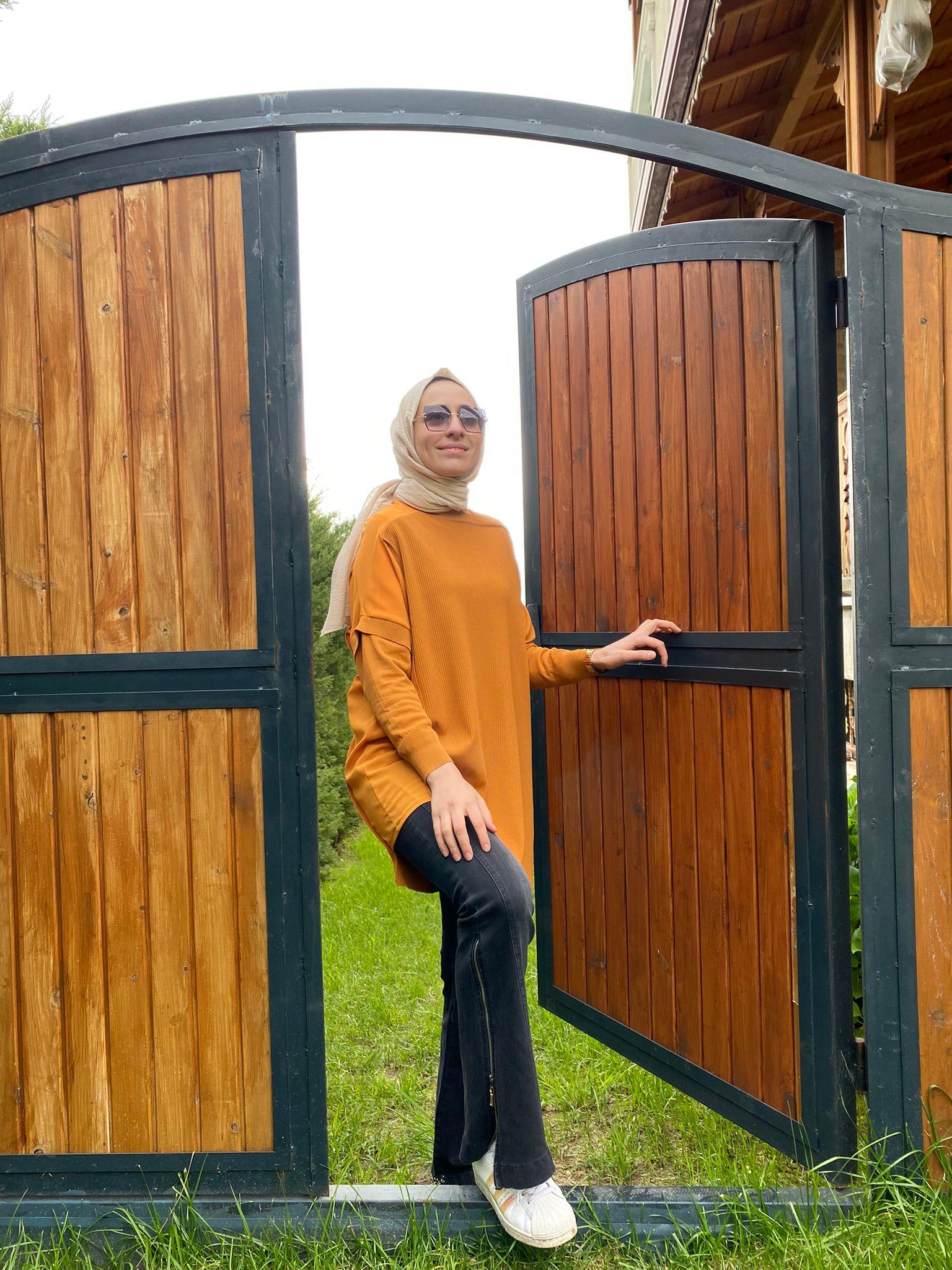 İnvee Omzu Şifon Karamel Tunik 6250