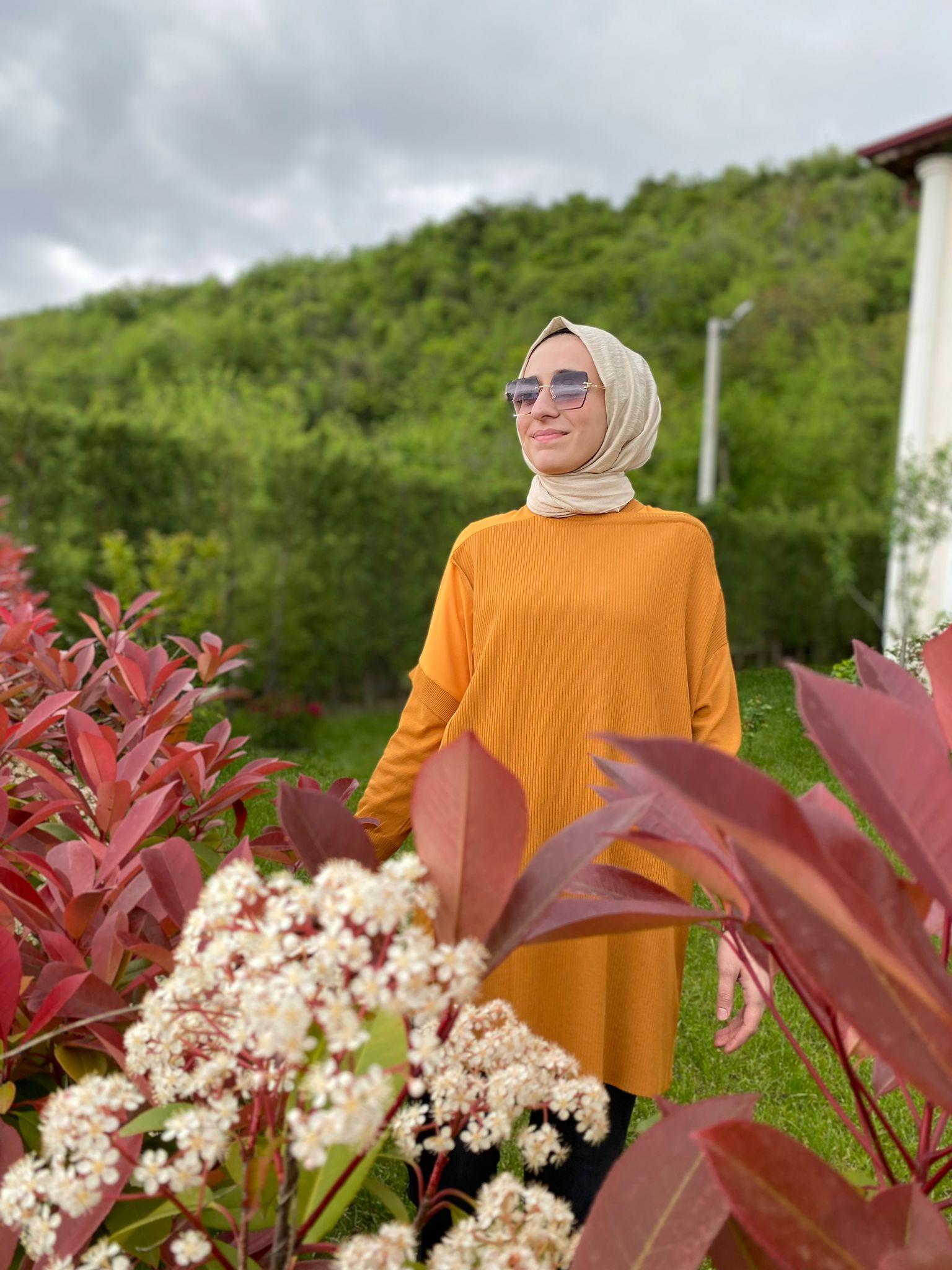 İnvee Omzu Şifon Karamel Tunik 6250