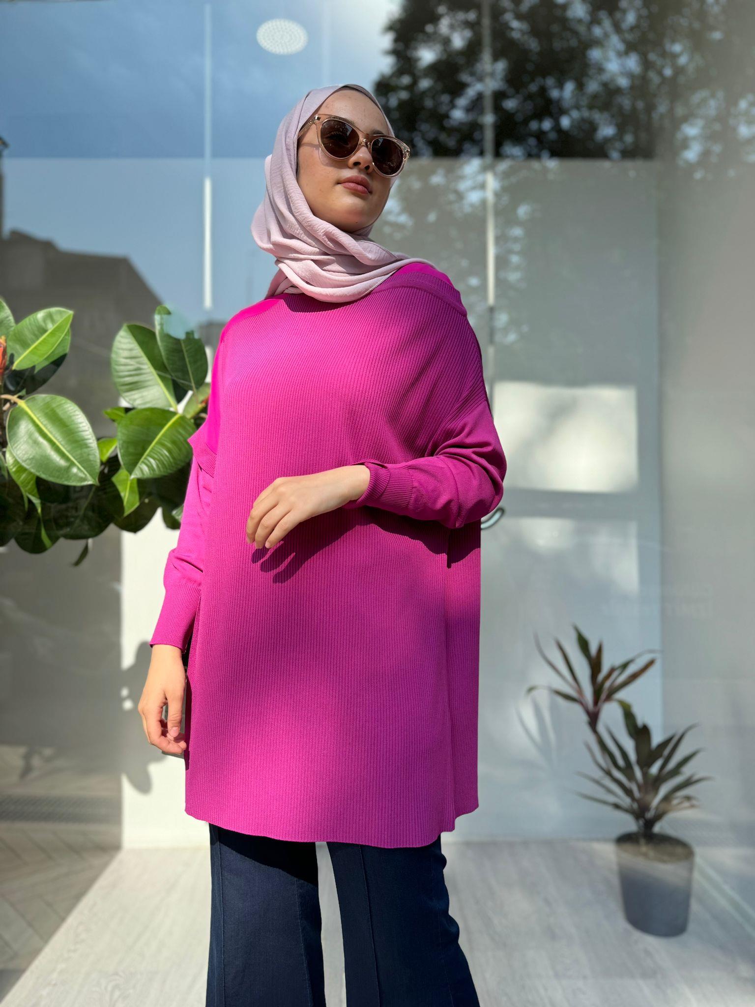 İnvee Omzu Şifon Tunik Vişne 6250