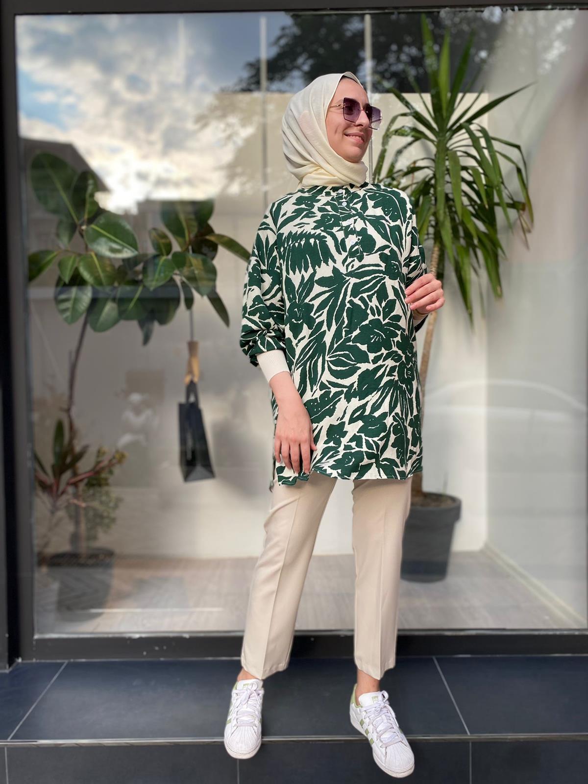 İnvee Pamuk Tunik Yeşil 6893
