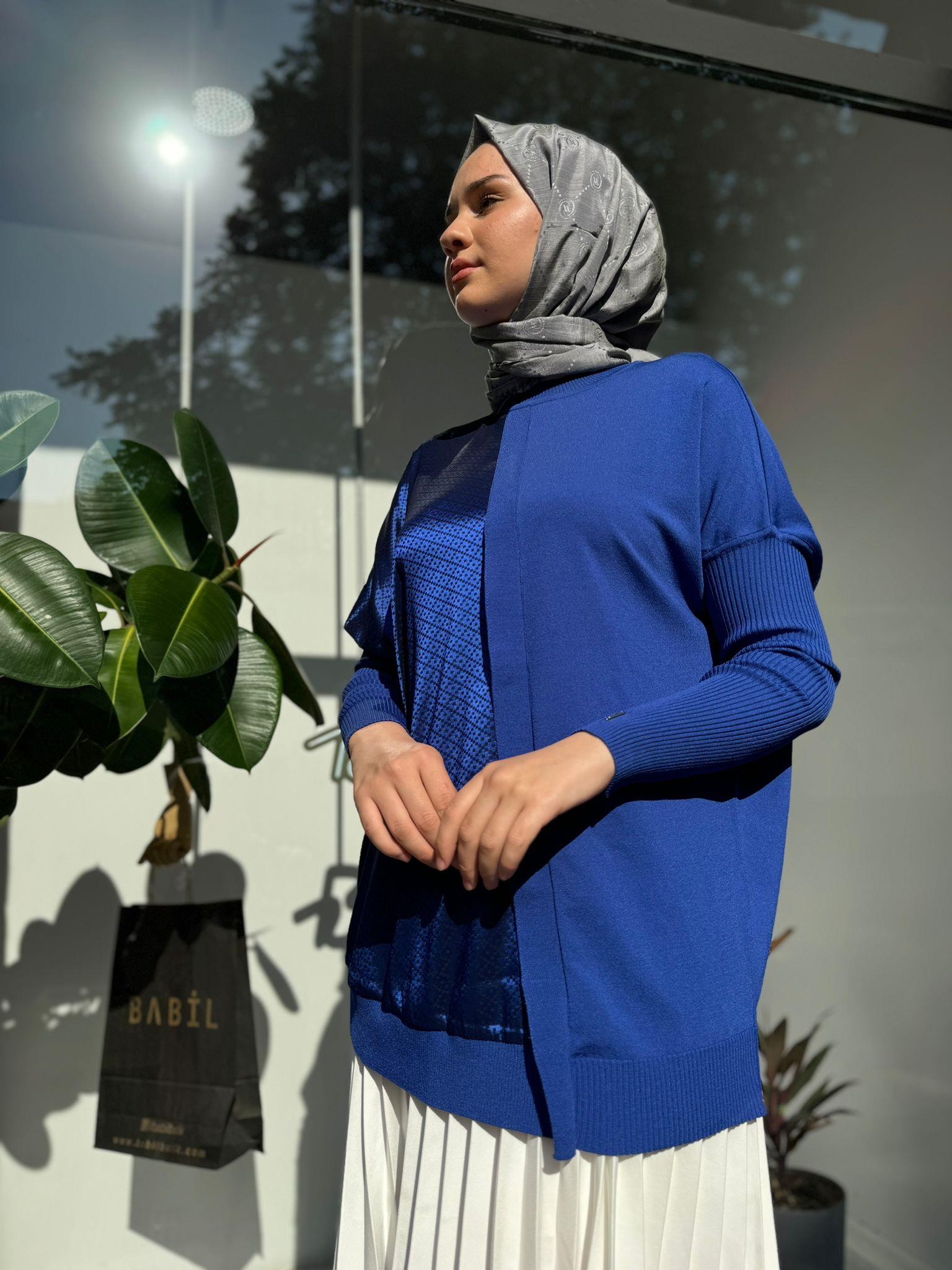 İnvee Rayon Tunik Saks 6248