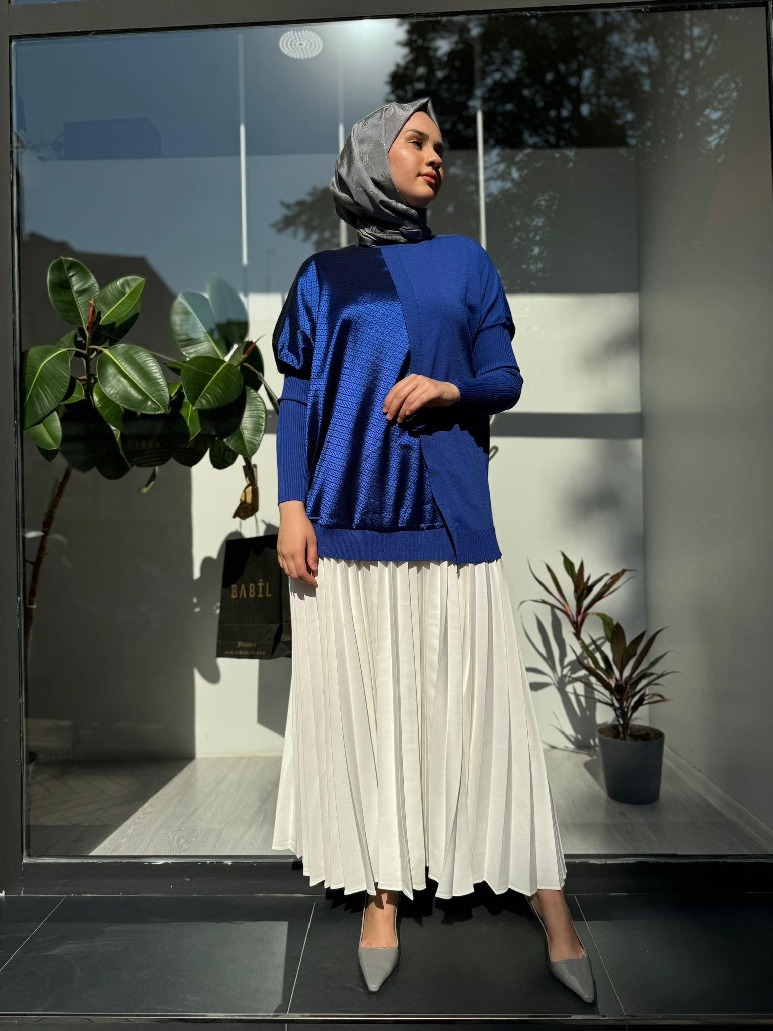 İnvee Rayon Tunik Saks 6248