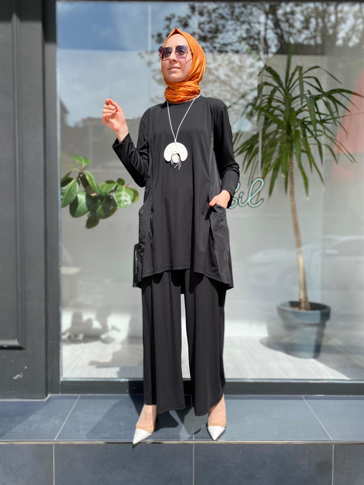 İnvee Siyah Triko Pantolon 5749