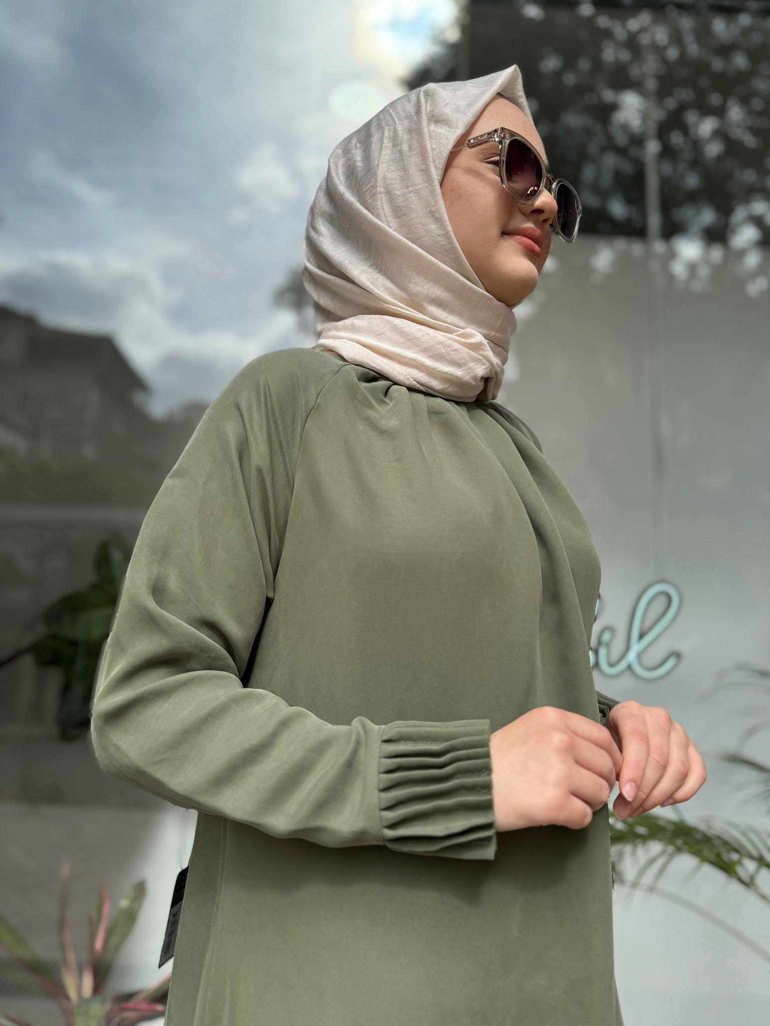 İnvee Tensel Elbise Haki 6964
