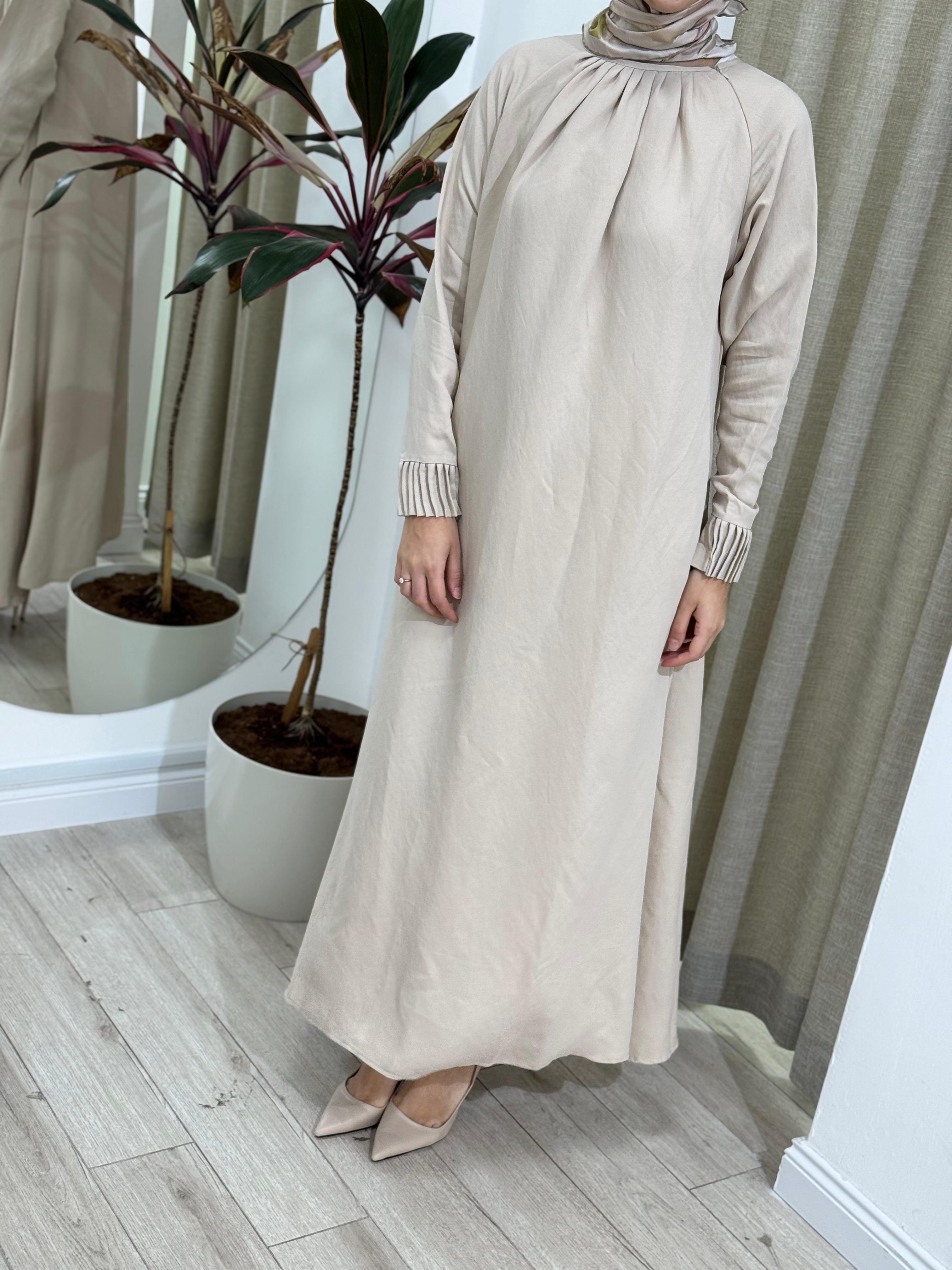 İnvee Tensel Elbise Krem 6964